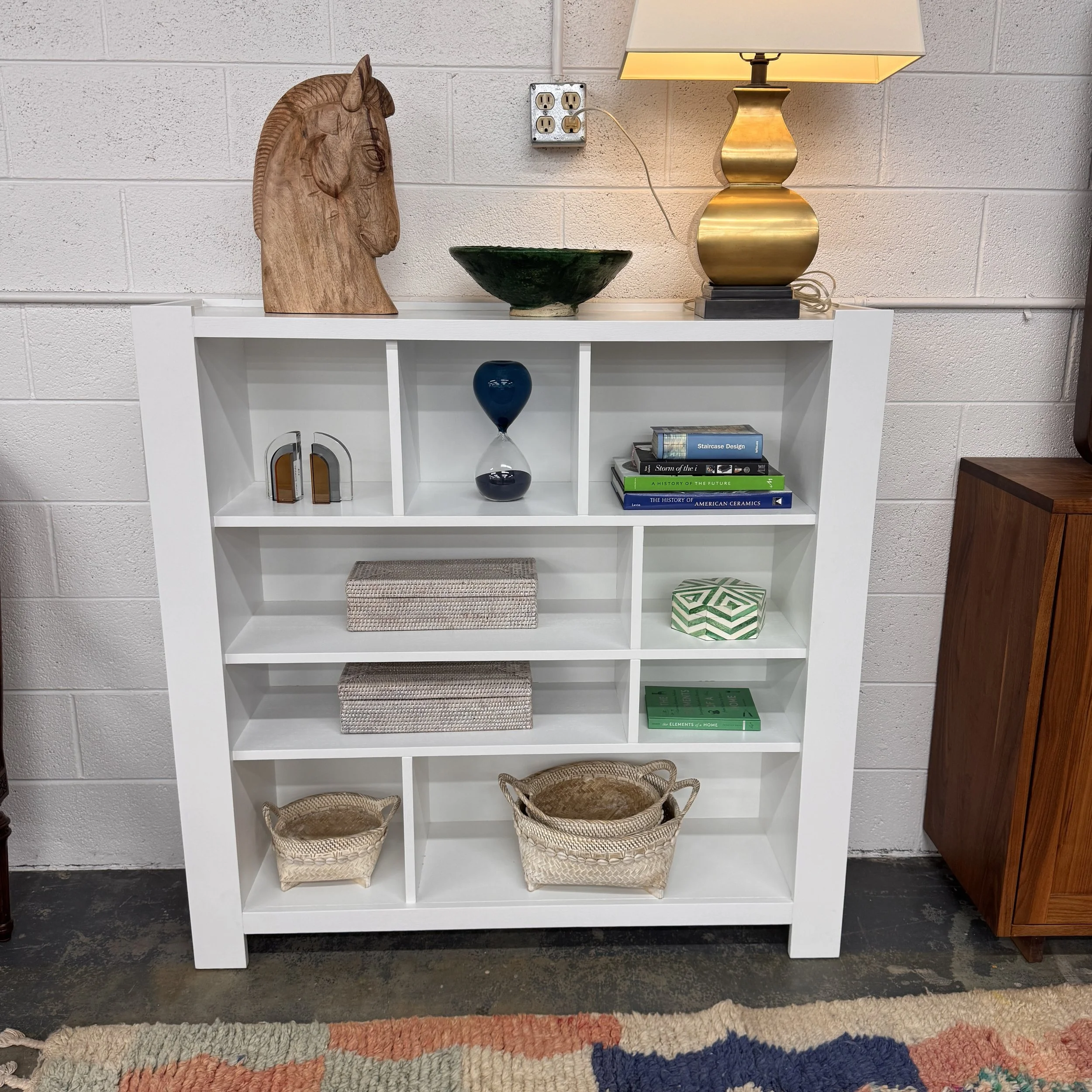 White Etagere Bookcase (48W x 13D x 48H)