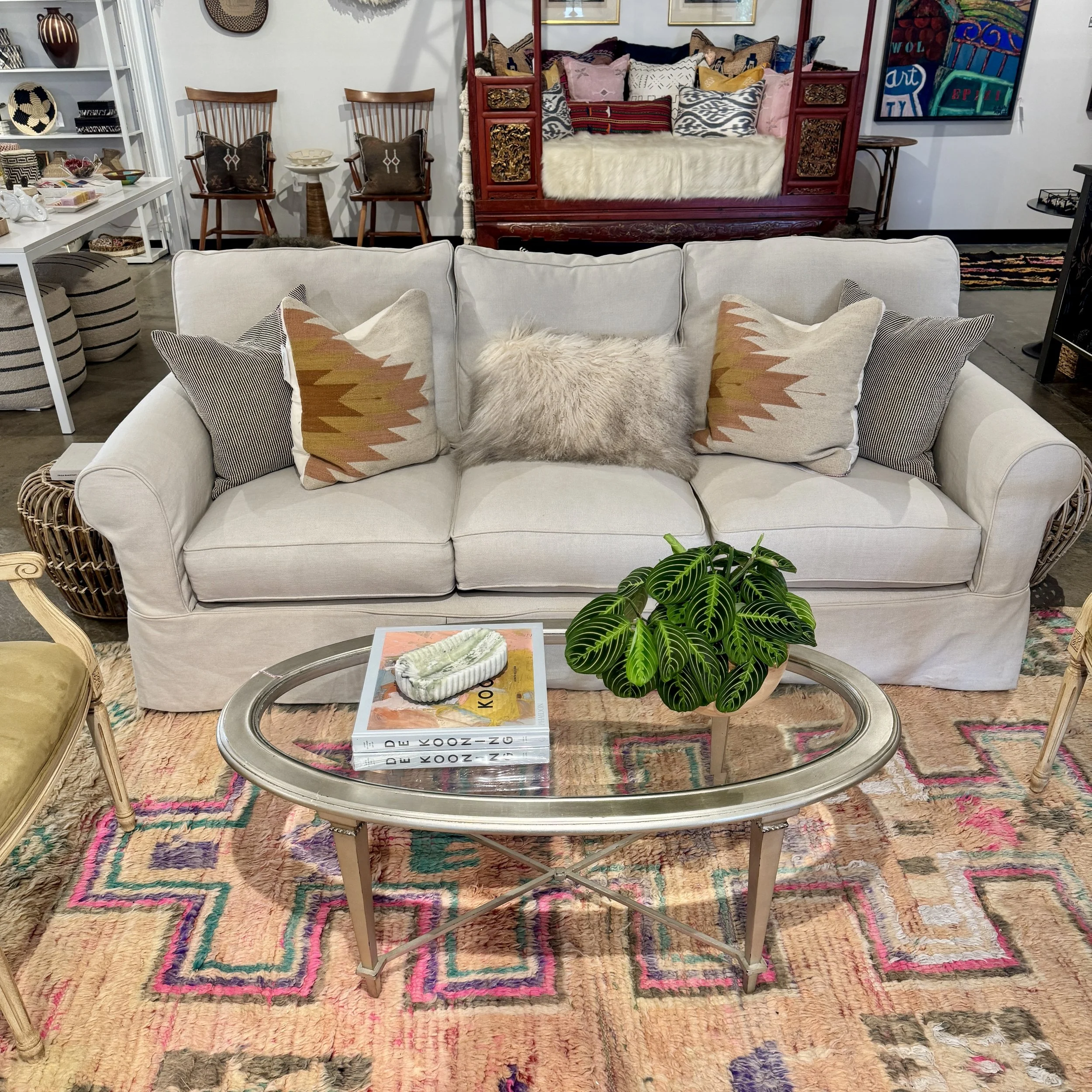 SOLD - Arhaus Baldwin Slipcovered Sofa (89w x 42d x 37h)