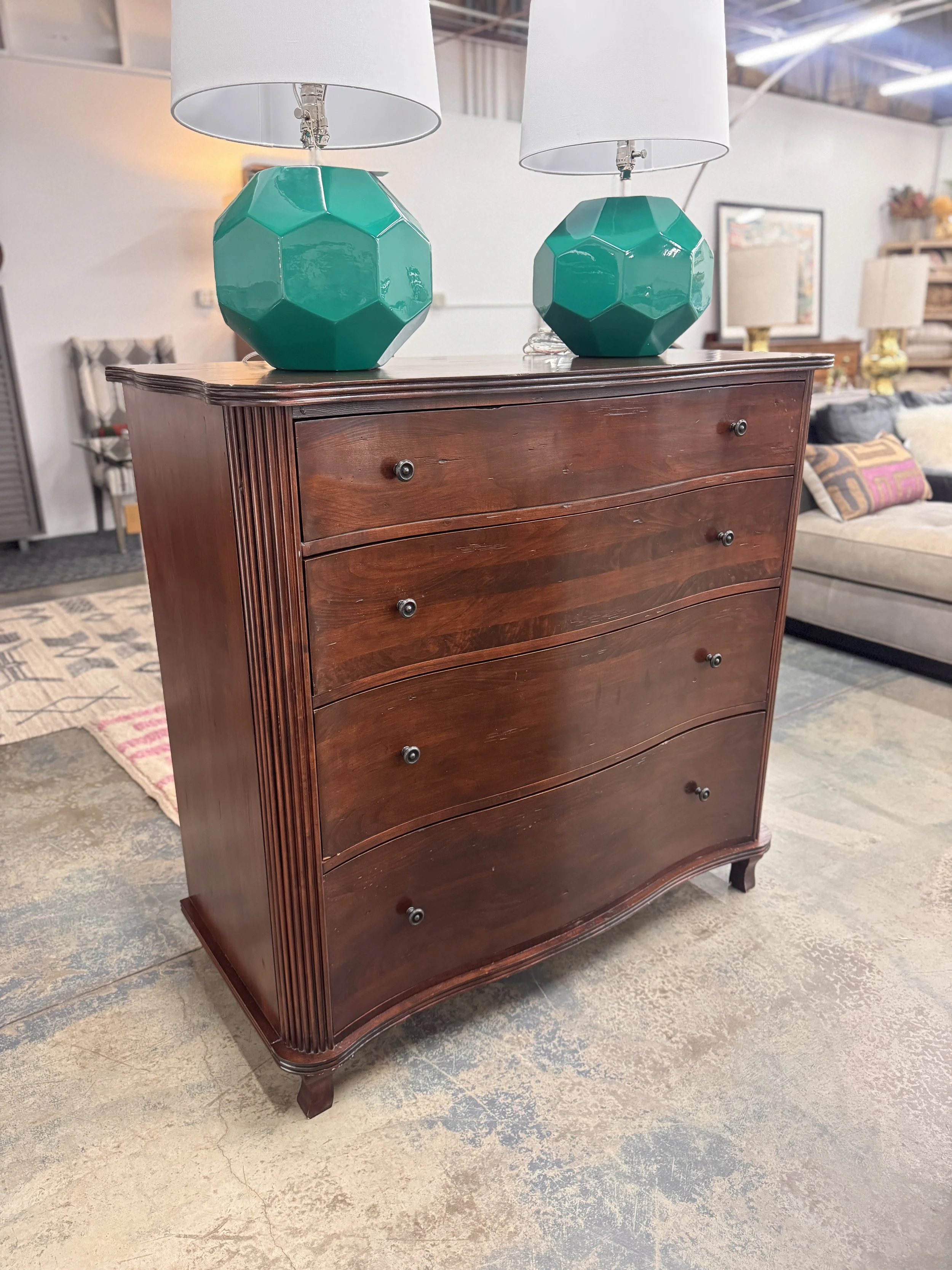 HW Home Mahogany Dresser (48W x 22D x 46.5H)