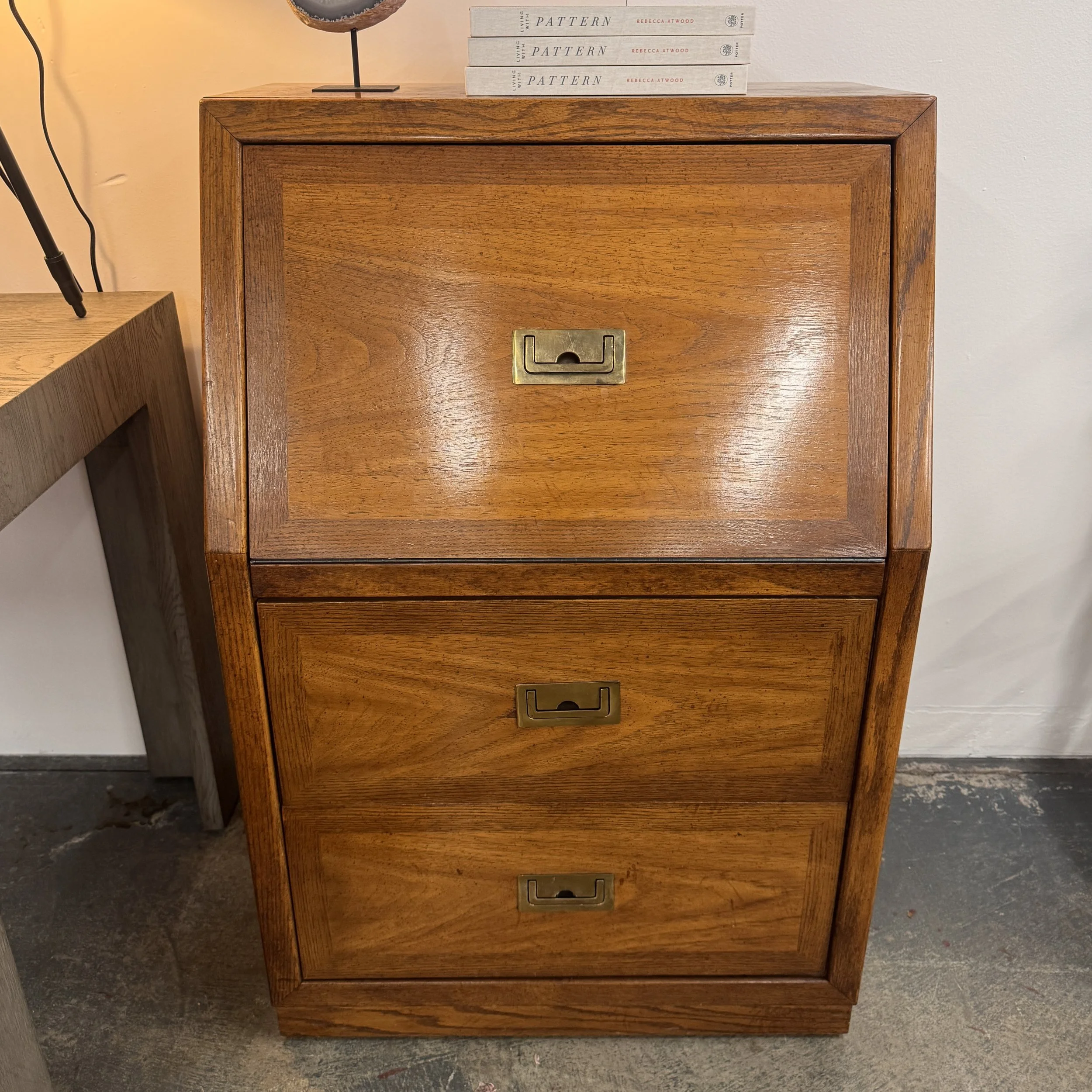 Vintage Campaign Secretary (26W x 18D x 40H)