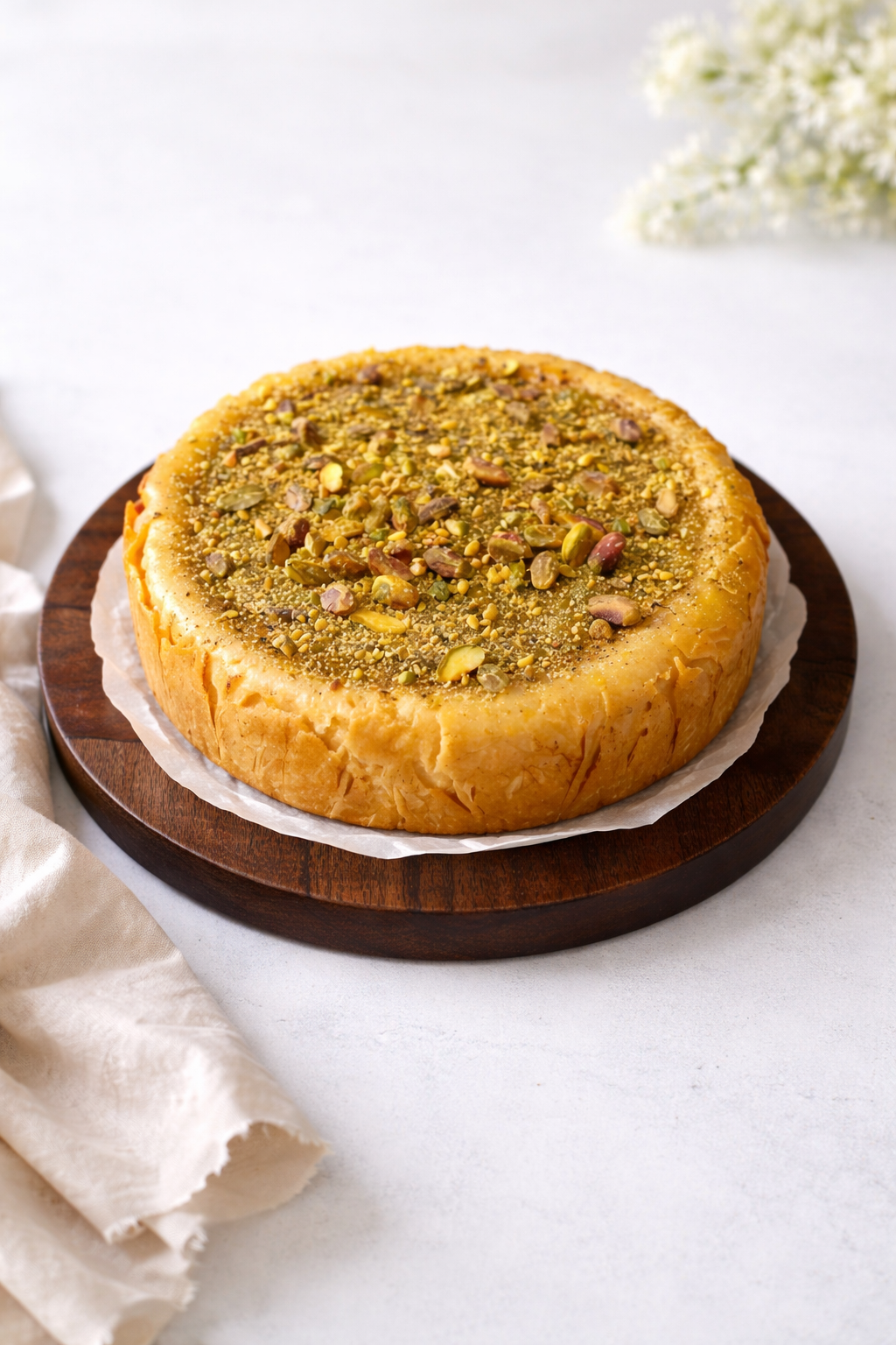 Pistachio Basque Cheesecake