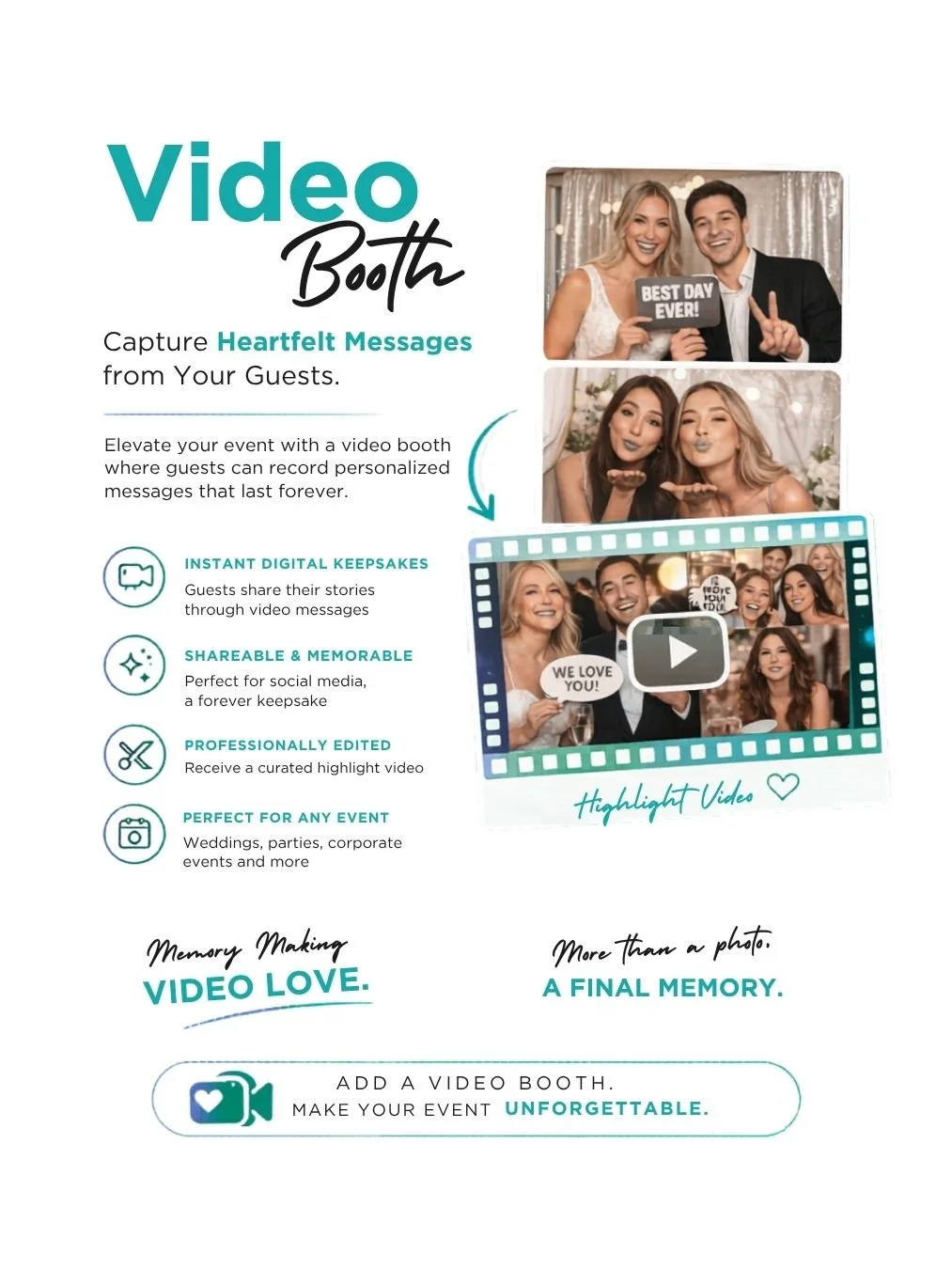 Video Booth Add-On for Photo Booth Packages