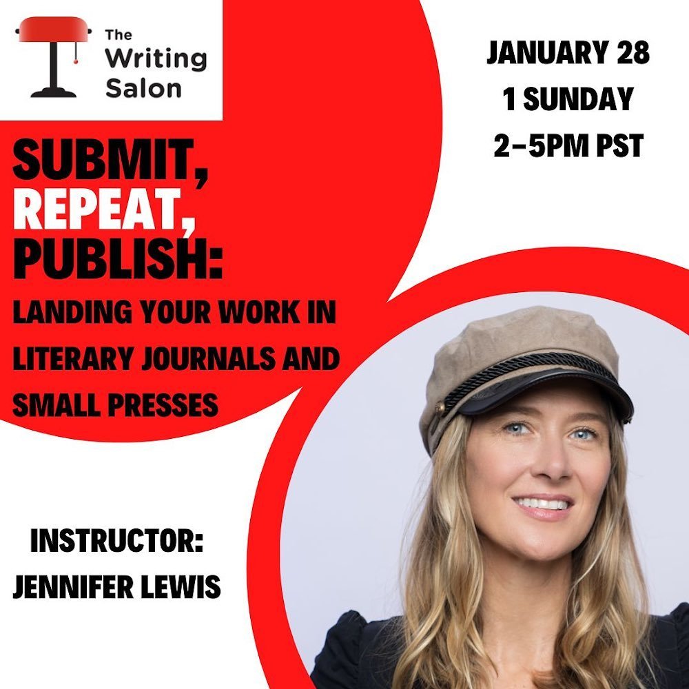 You've written something great. Now what?! Join me in this 3-hour ONLINE workshop @writingsalon to get excited to submit your work! For beginning through more experienced writers, this class aims to demystify the sometimes confusing process of gettin