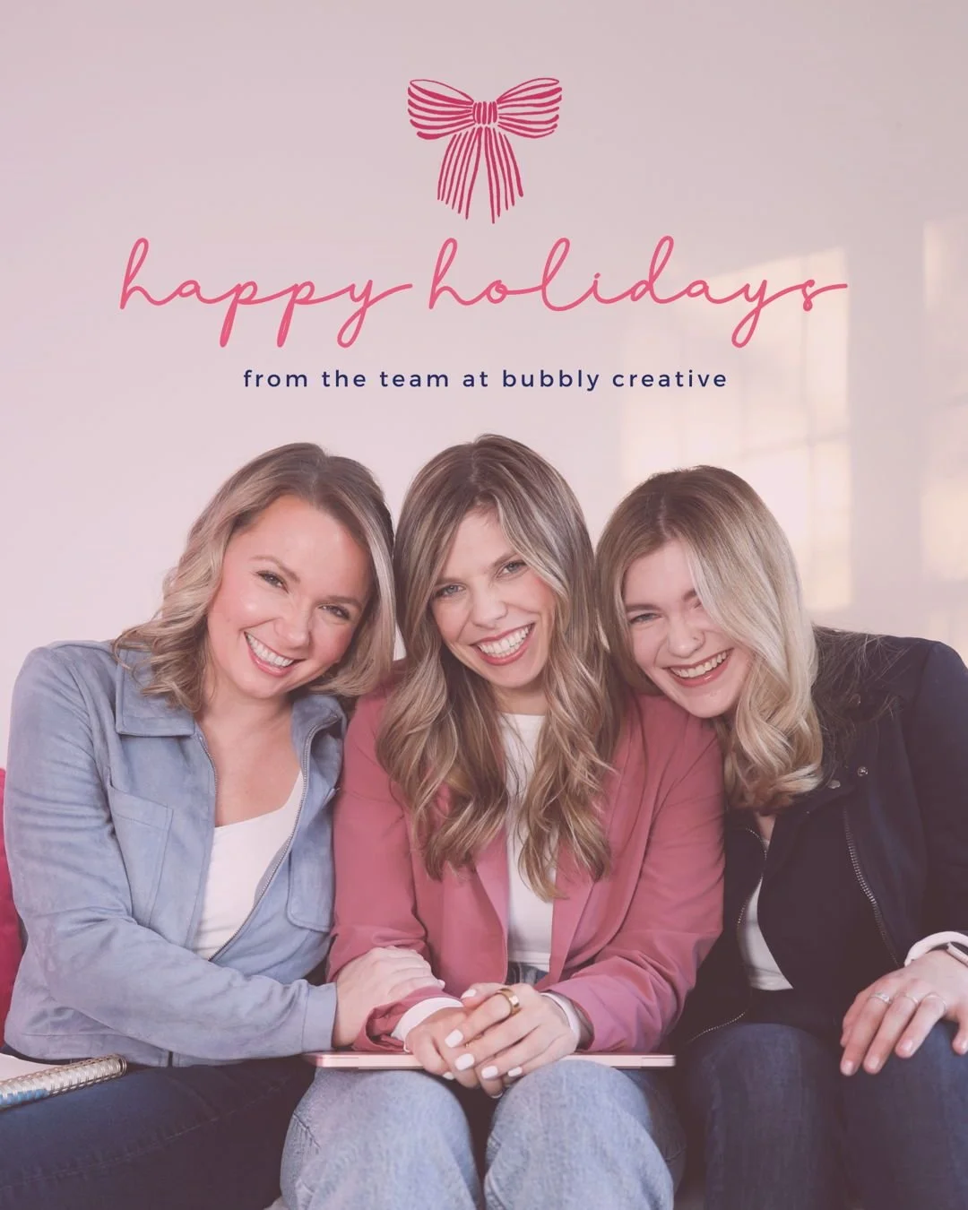 Happy holidays from all of us at Bubbly Creative 🎀 

We&rsquo;re so grateful for the clients, collaborators, and community that made this year meaningful. Thank you for your trust and collaboration!