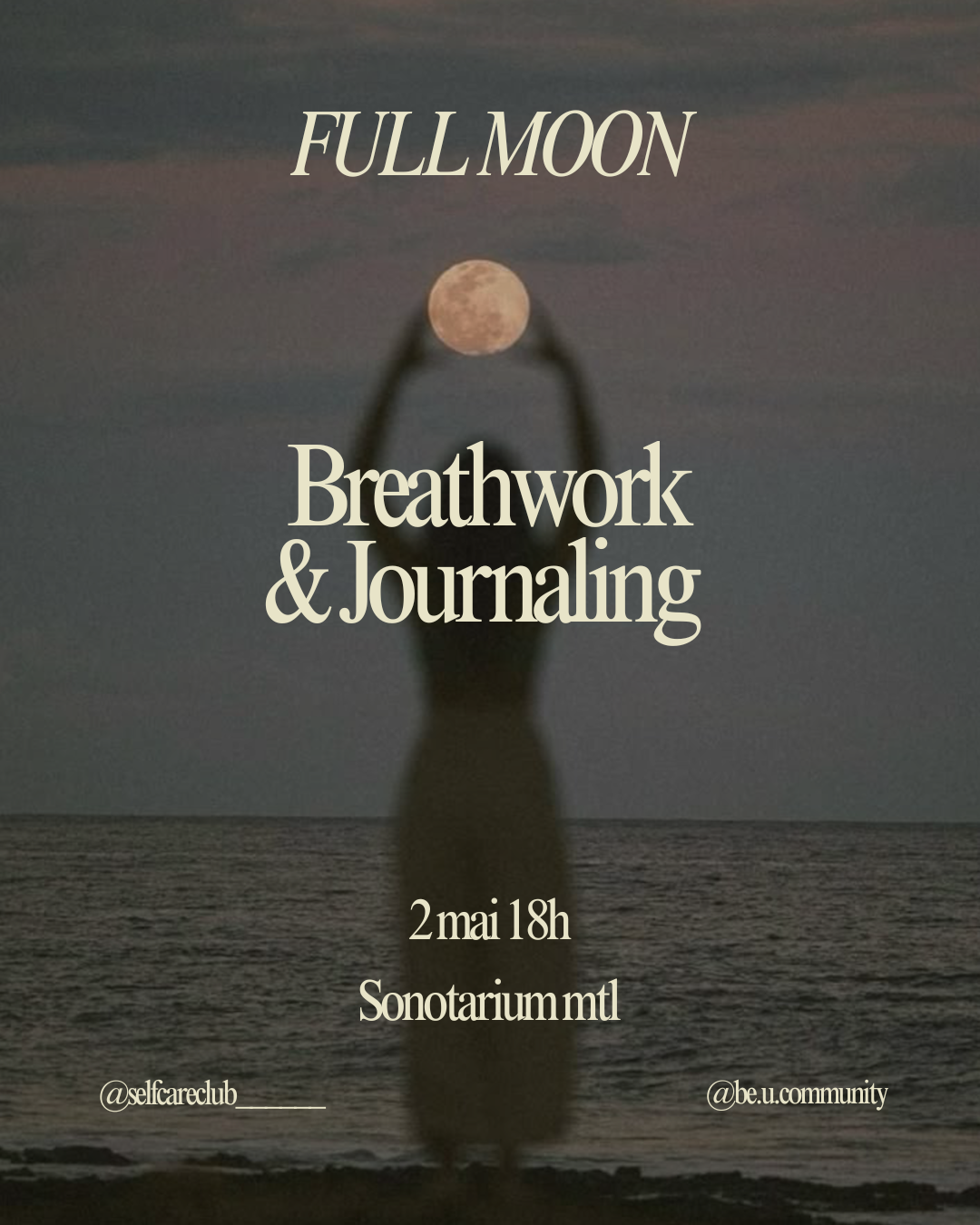 🌸 FULL MOON — Breathwork & Journaling (2 mai 18h)