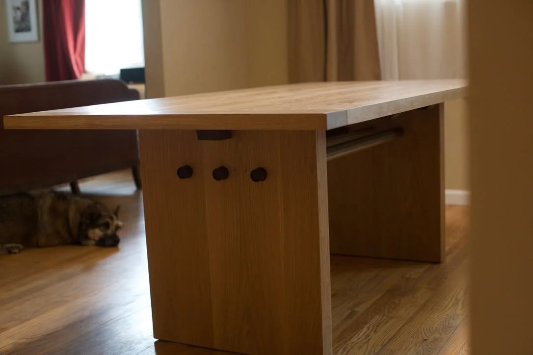 Oak dining table/

underside details/

breadboard detail 

At the moment I am in the final stages of getting permits and subcontractors for the new shop/doing other boring business setup stuff (taxes, insurance, etc) so not a lot of hot new content c