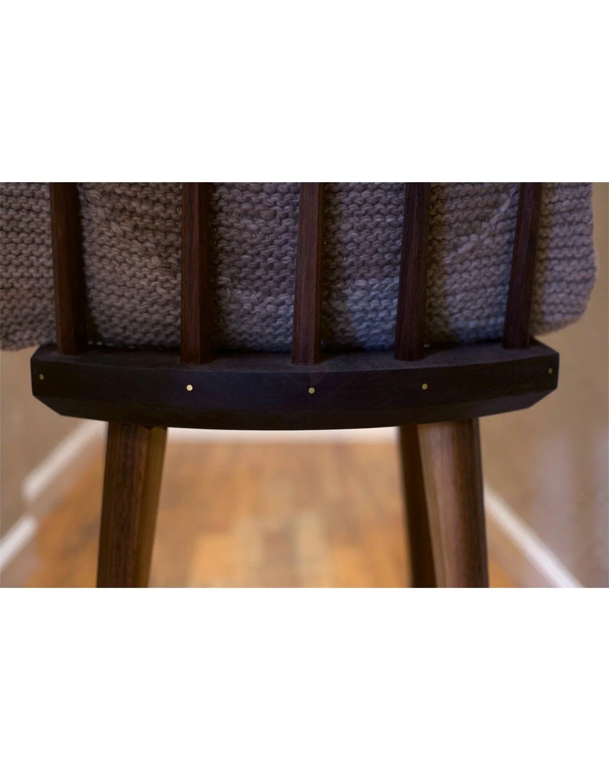 While these chairs are very comfortable without the knitted back, they add a bit more fun and yet another handmade texture to enjoy while you sit. They are also a fun alternative to leather and sheepskin for those interested in that sort of thing (we