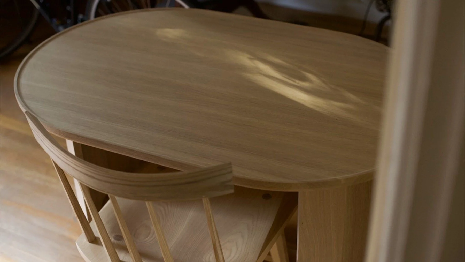 Custom furniture can take you into interesting territory. This will end up in a window nook in Seattle and will double as an elongated cocktail table and a small desk- an odd prompt for a piece of furniture, but I like the results and will definitely