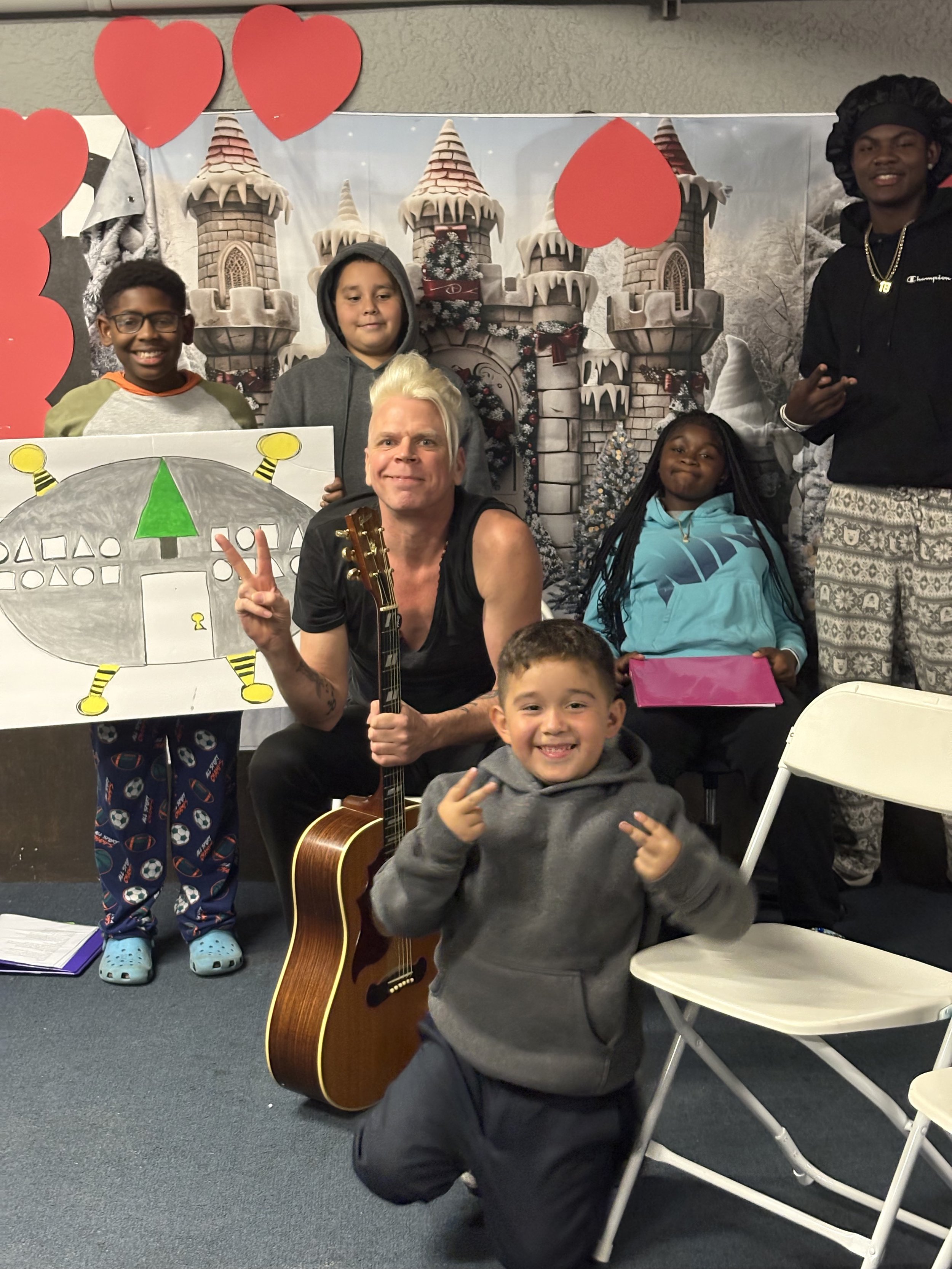 Brent at a rehearsal for our play Mr. Bumbo & The Small Seeds with the youth from HomeLight Family Living! 