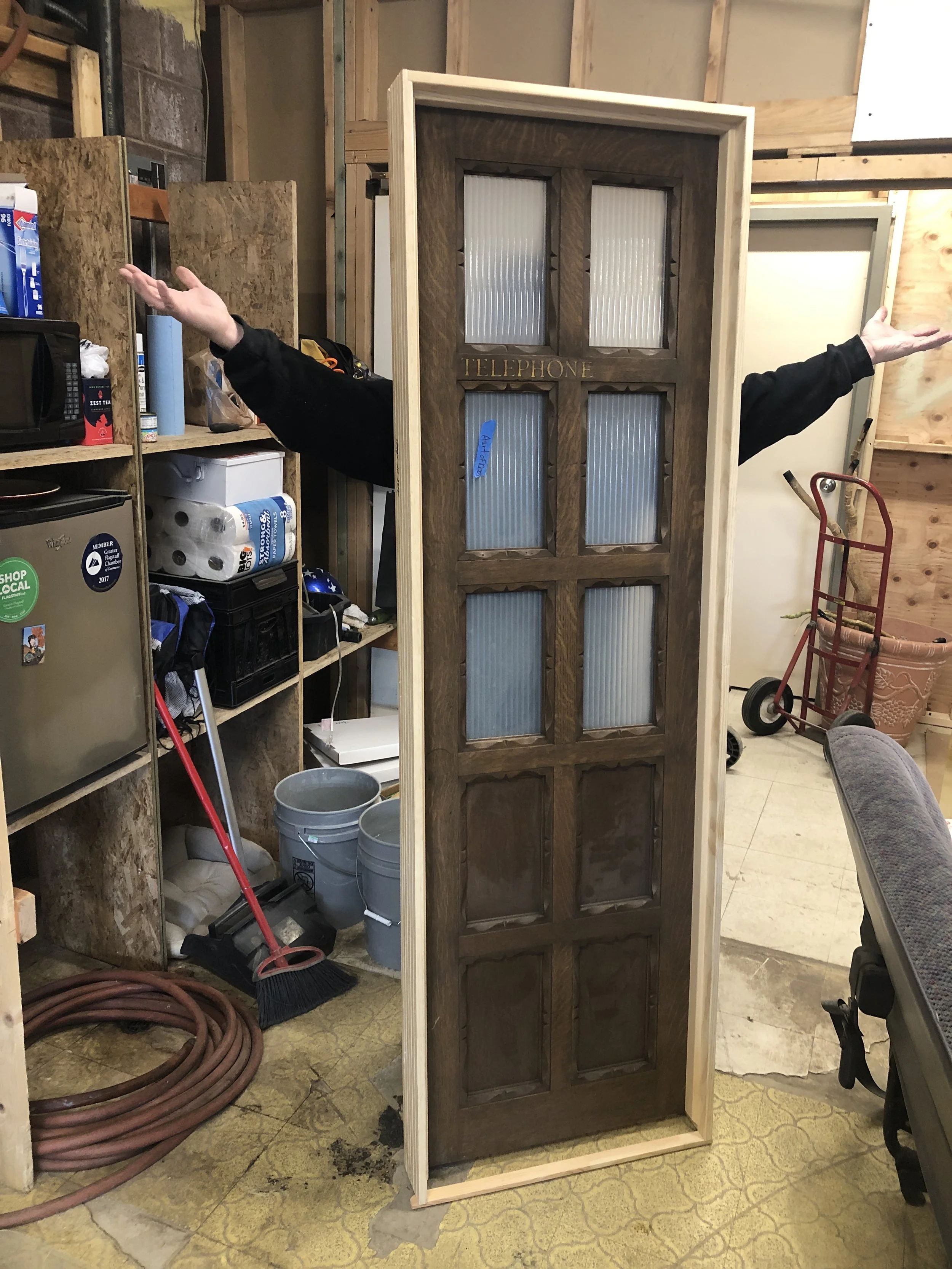 Custom Phone Booth Pantry Door 