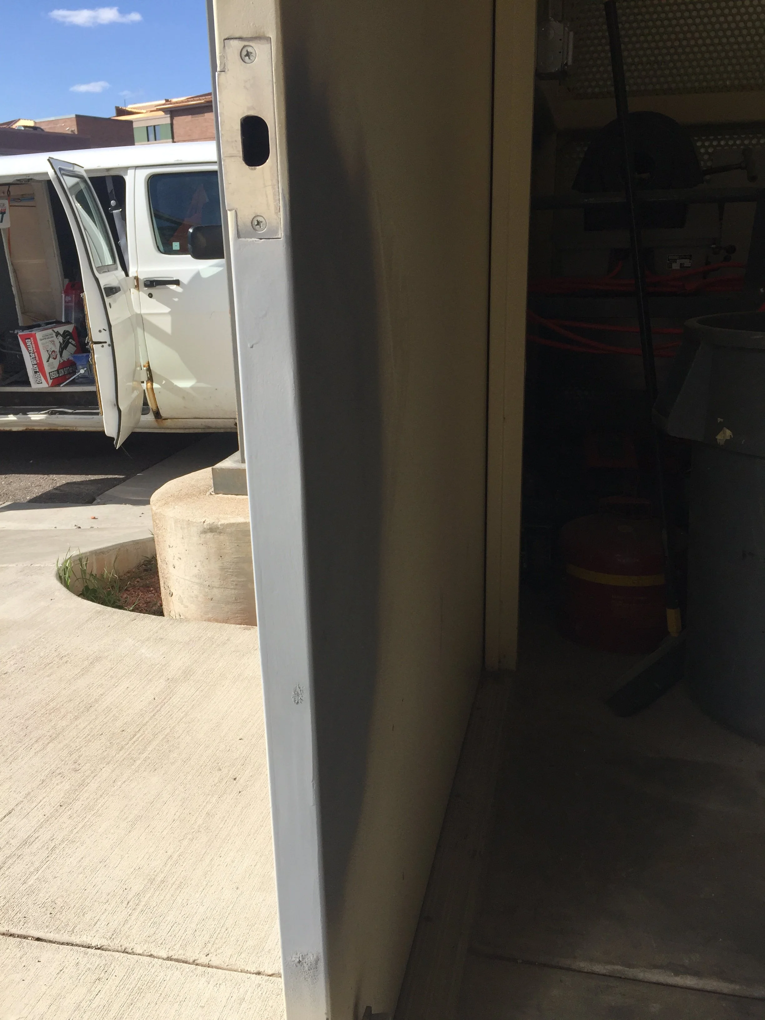 Forklift Damaged Door After Repair