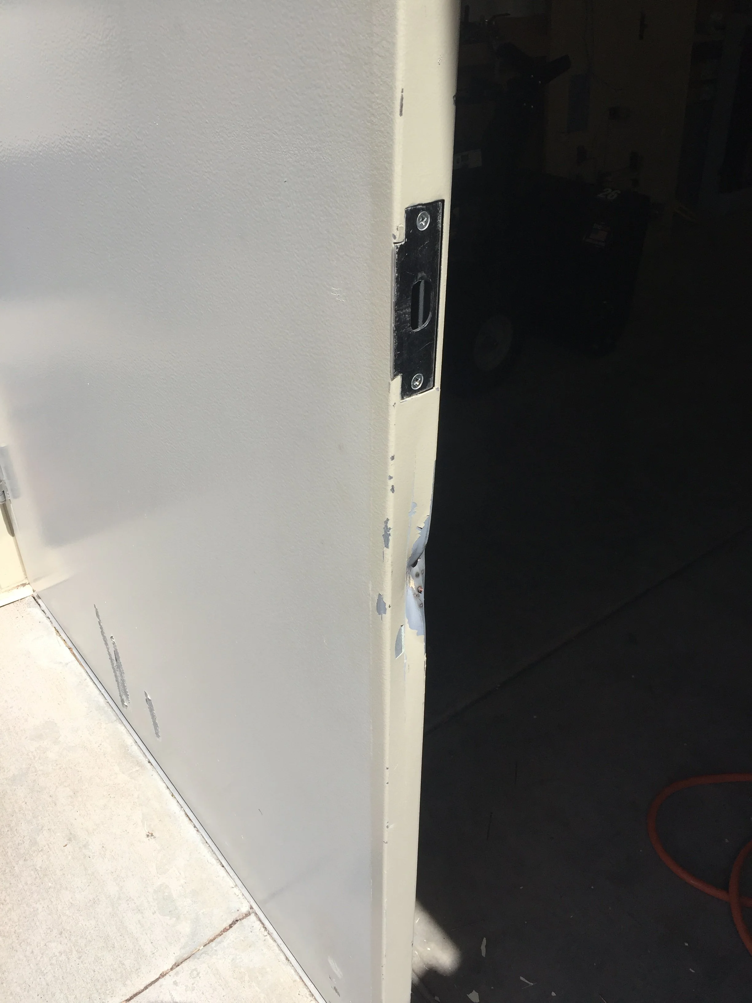 Forklift Damaged Door Before