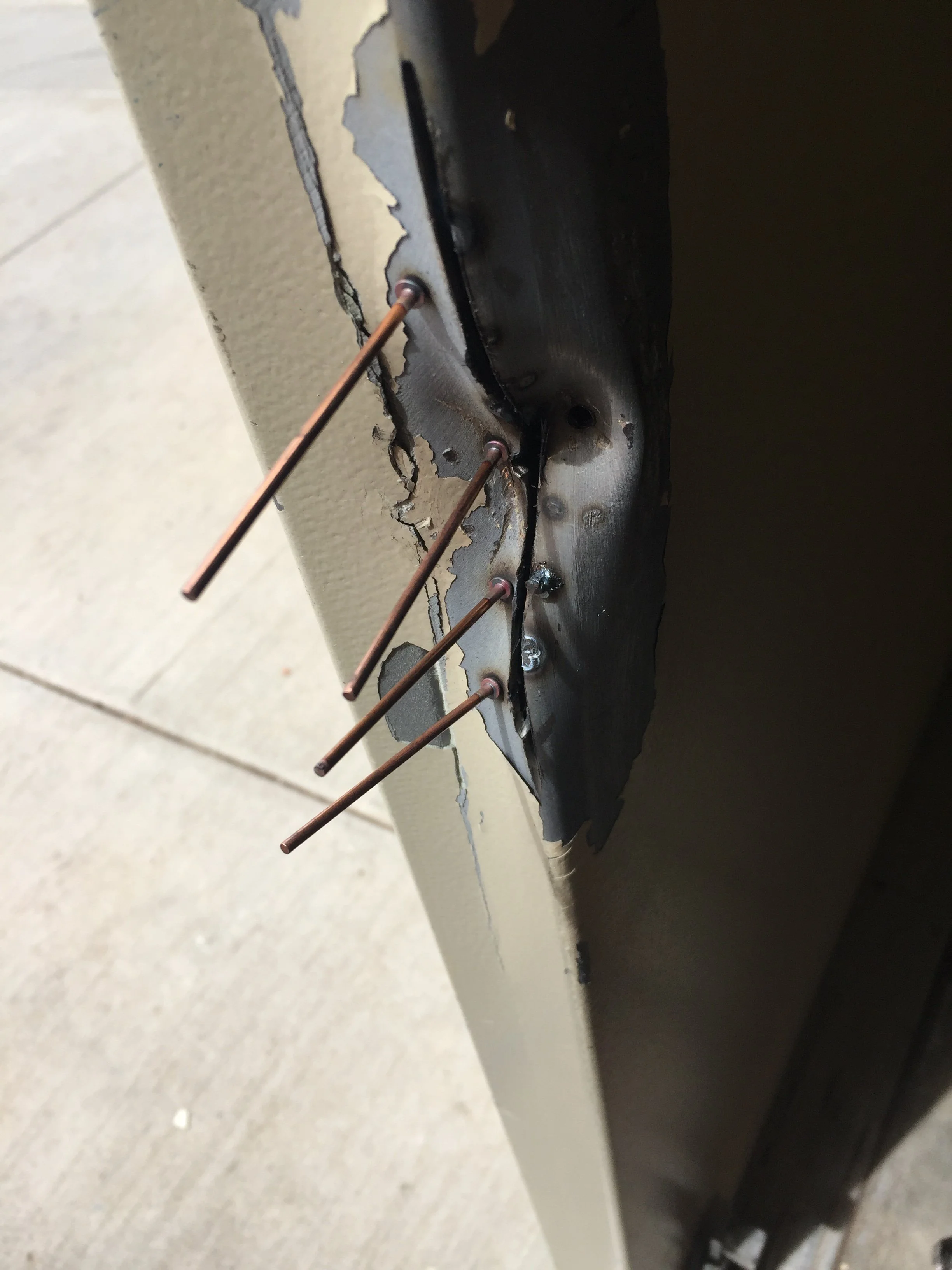 Forklift Damaged Door During Repair