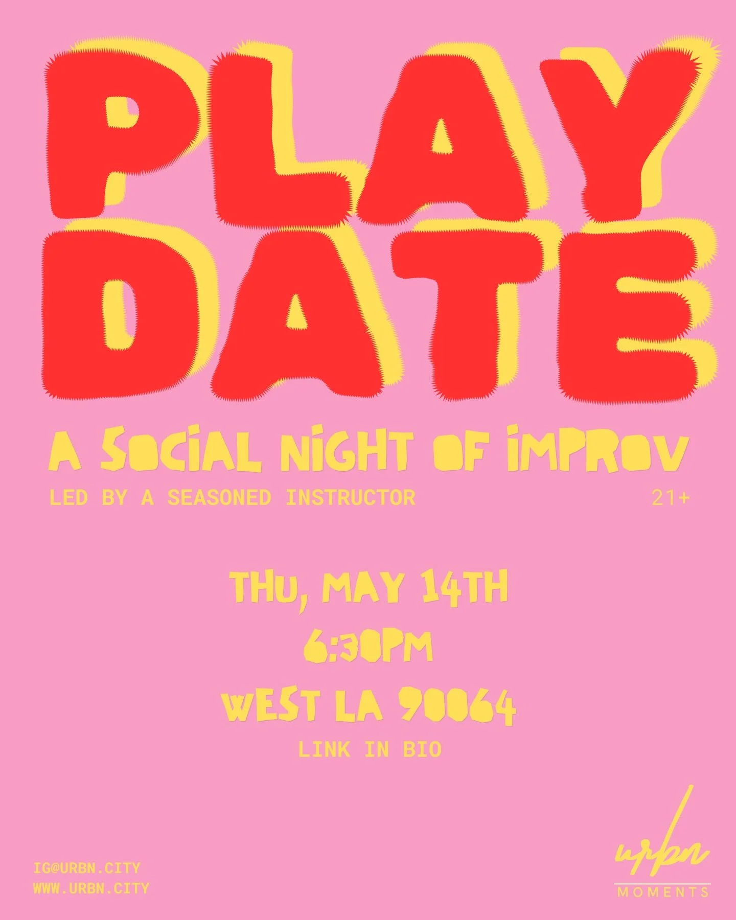 Let&rsquo;s do this again.

Hosting the 2nd Play Date ❤️&zwj;🔥

A small, low-stakes improv night for anyone who&rsquo;s been curious to try - or those who already do it and just want to take it outside.

Led by a seasoned instructor from the Groundl