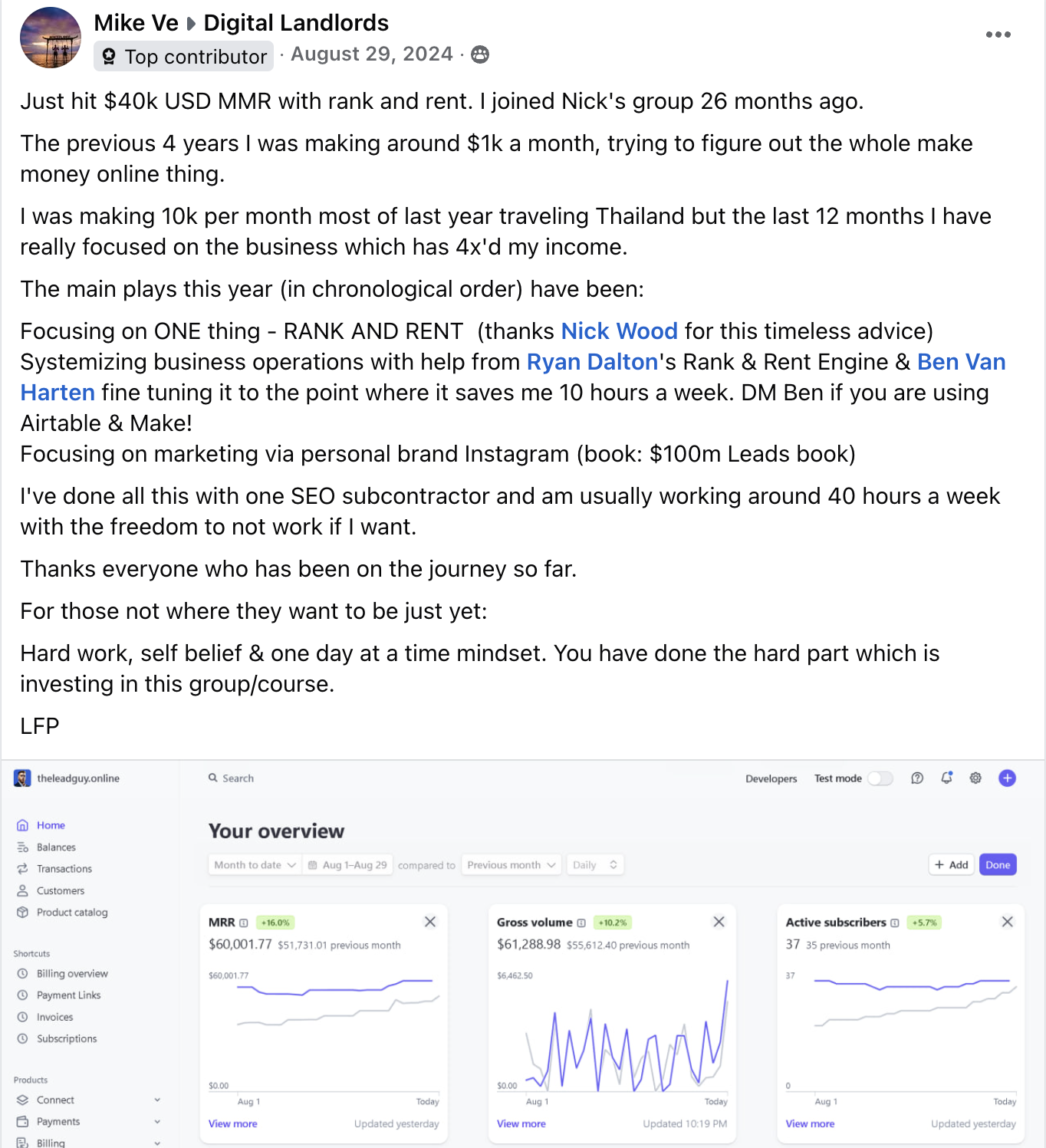 $40,000 monthly income