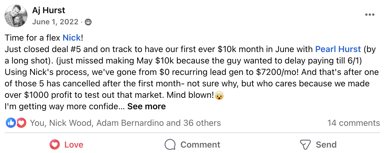 $10,000 monthly income