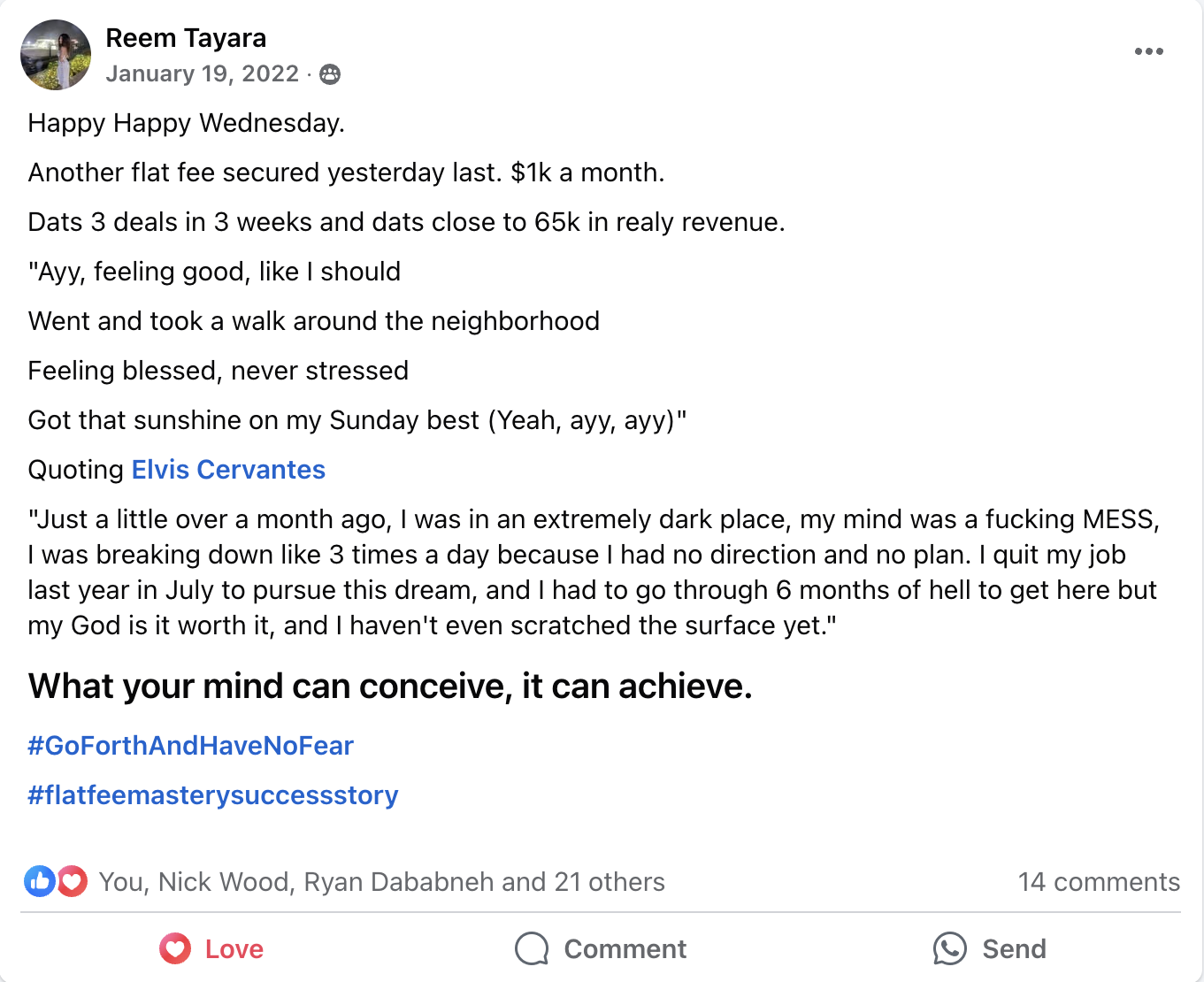 $1,000/mo deal (+ 3 deals  in 3 weeks)