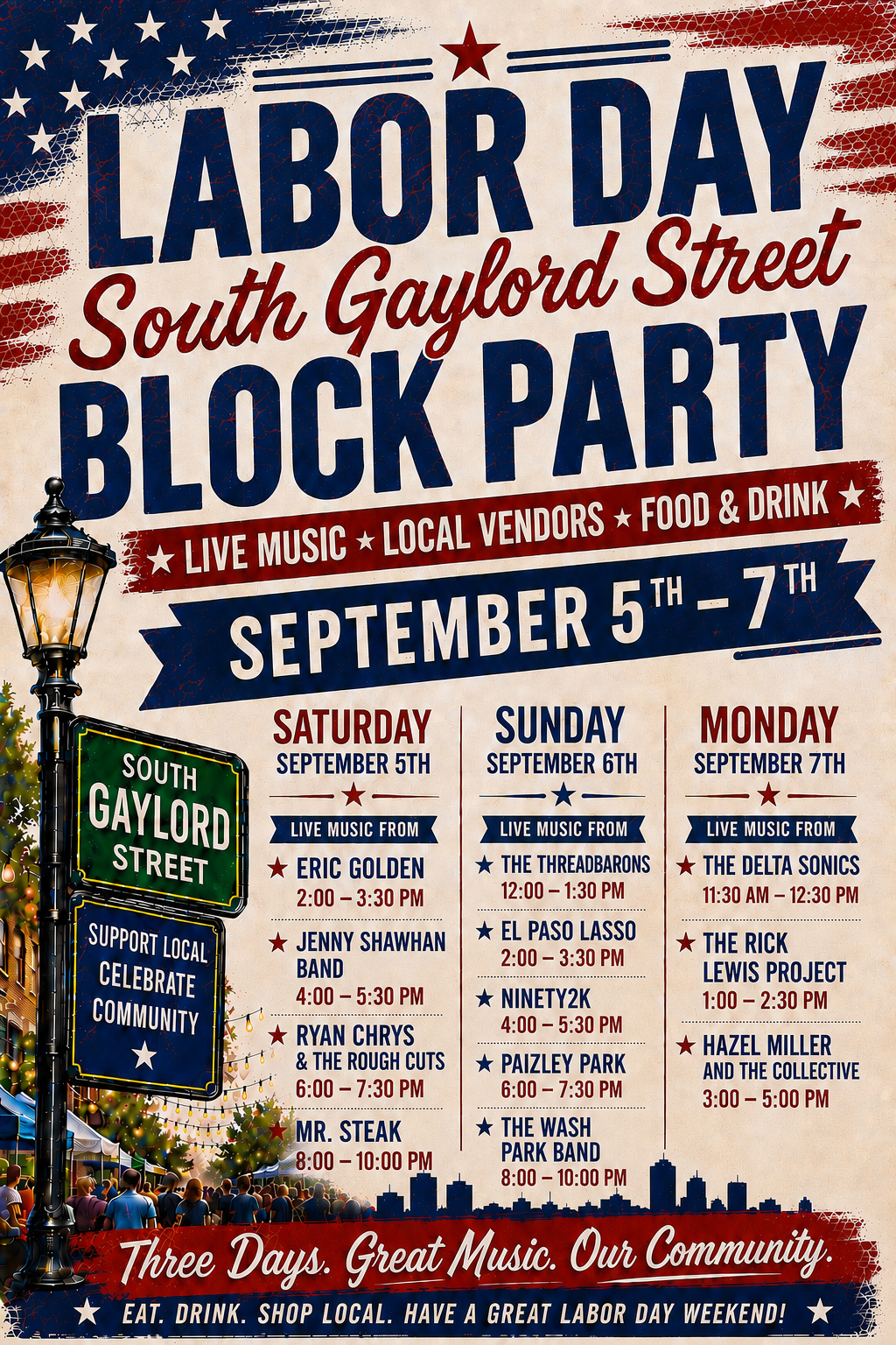 Rick Lewis Project Rocks South Gaylord Street Block Party