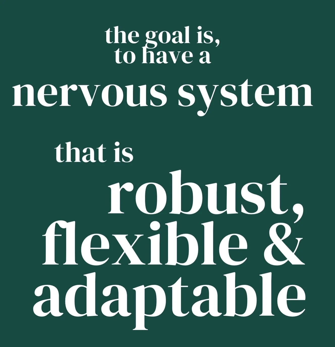 People focus too much on &ldquo;Calm&rdquo; &amp; then feel guilty &amp; disempowered when their Nervous system gets hijacked &amp; they are reactive, overstimulated &amp; stressed. 

It&rsquo;s less about being super calm &amp; more about having a r