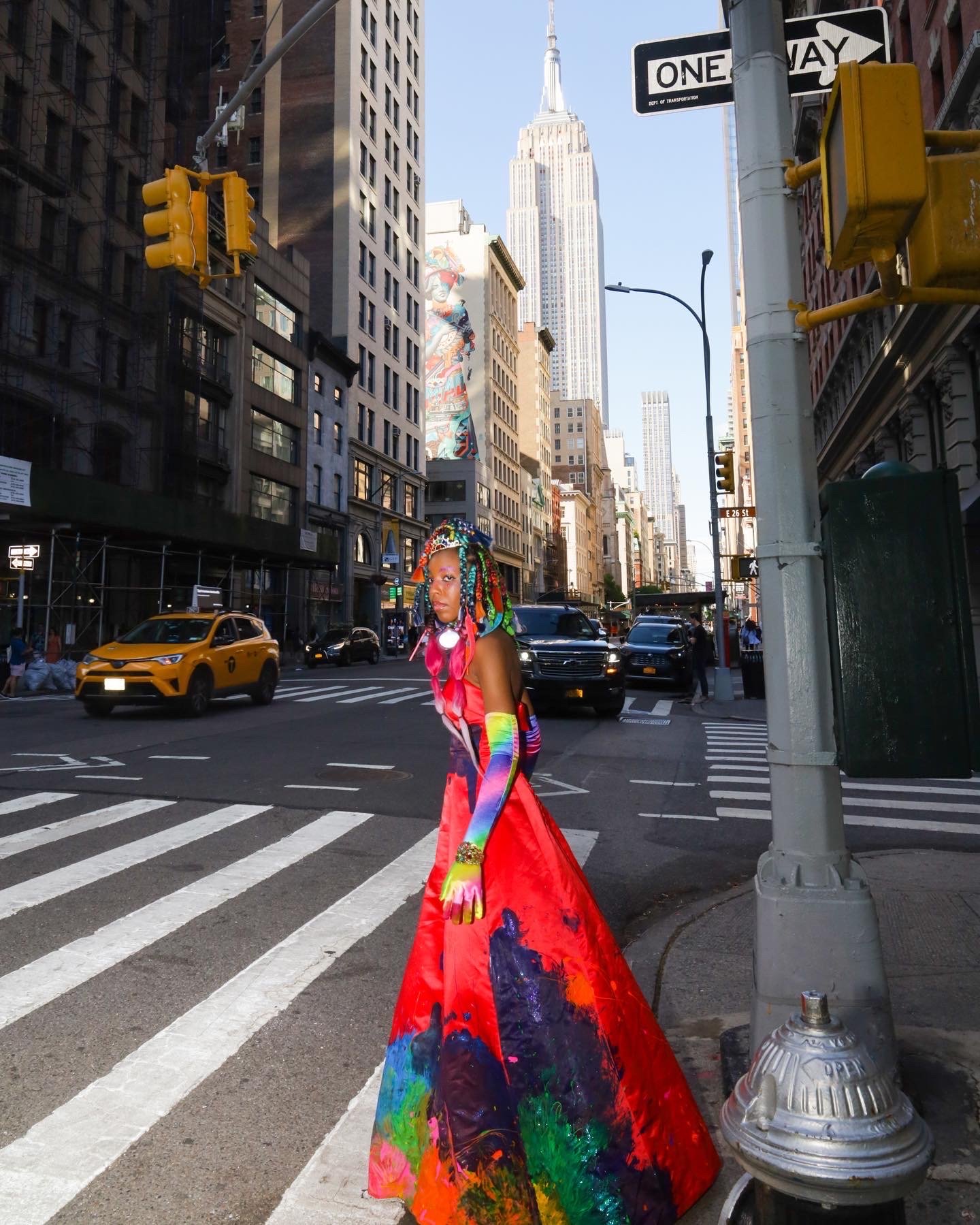 MY Custom Painted Prom Dress!