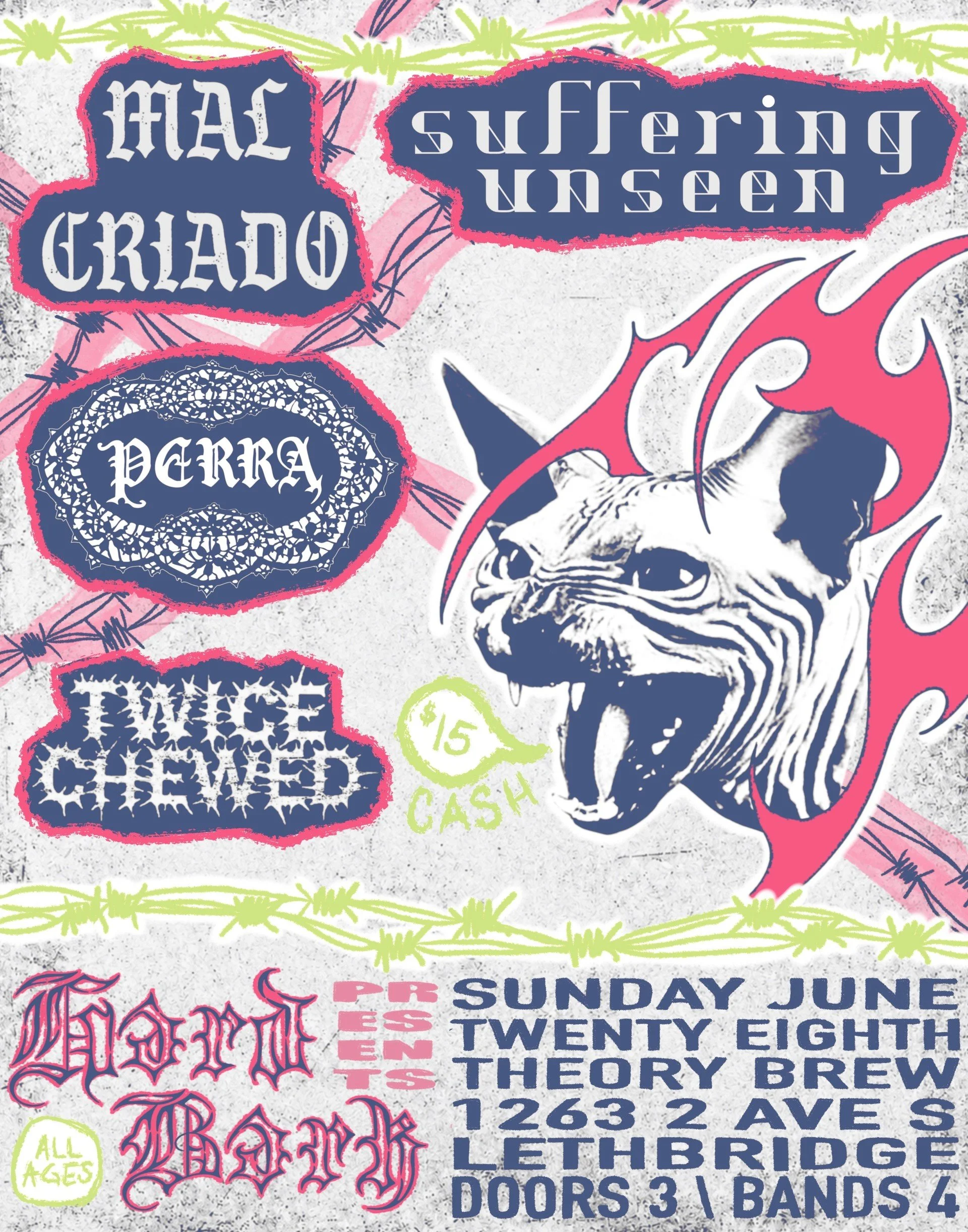 Hard Bark Booking Presents: Mal Criado, Suffering Unseen, PERRA &amp; Twice Chewed!