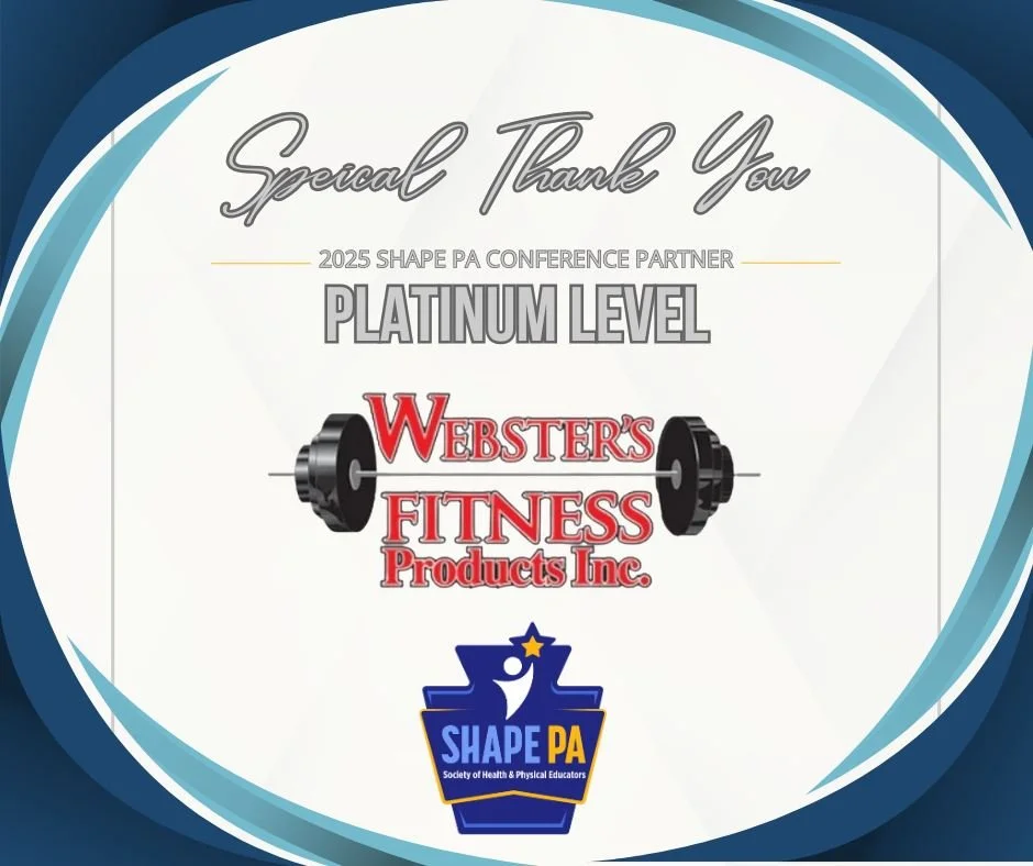 🎉 Platinum Sponsor Spotlight 🎉
We’re grateful for the continued support of Webster's Fitness Products Inc., a proud Platinum Sponsor of the 2025 SHAPE PA Conference!
Webster’s Fitness Products Inc. provides professional sales and servic