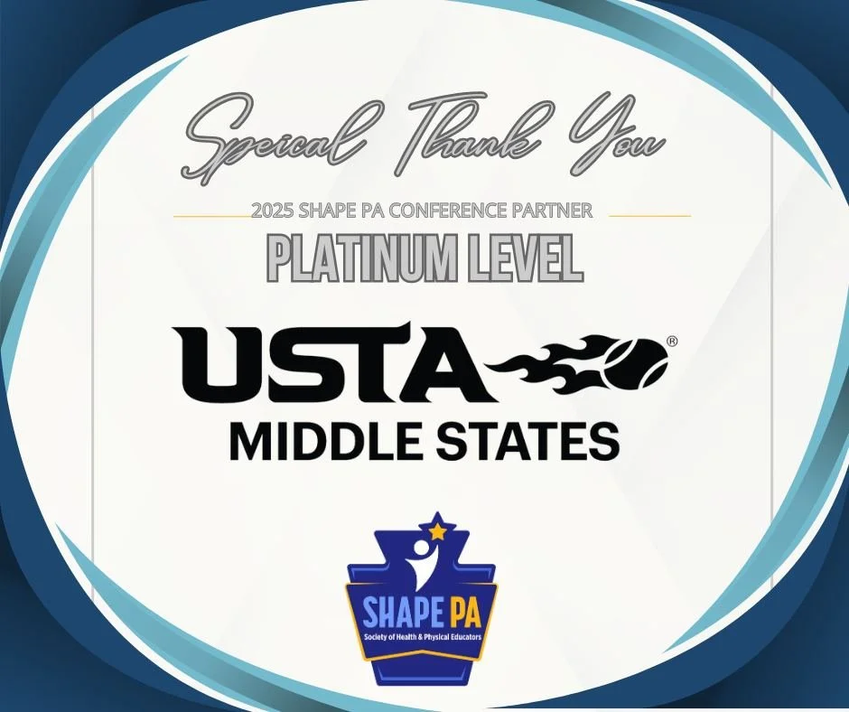 🎉 Platinum Sponsor Spotlight 🎉
We’re grateful for the continued support of United States Tennis Association as a Platinum Sponsor of the 2025 SHAPE PA Conference!
Teachers who sign up at usta.com
 and add their school PE class information w
