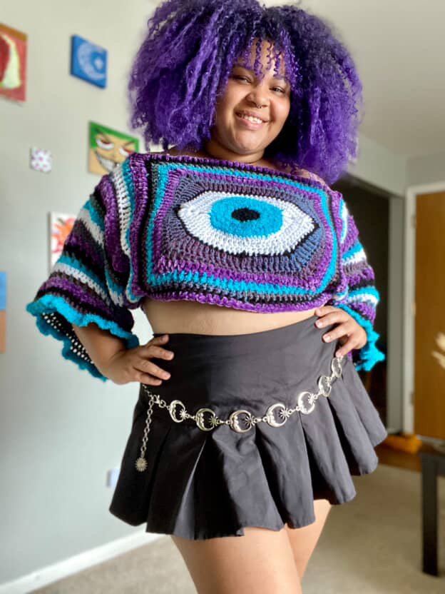 The Cosmic Gaze Crochet Top Pattern