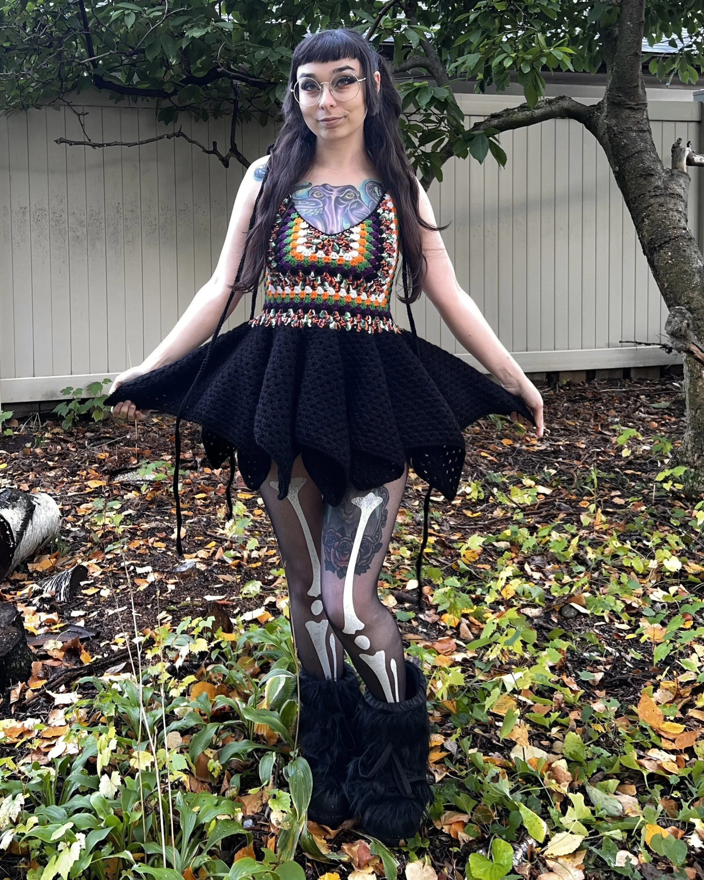 Grannies on Fire Dress *Digital Crochet Pattern*