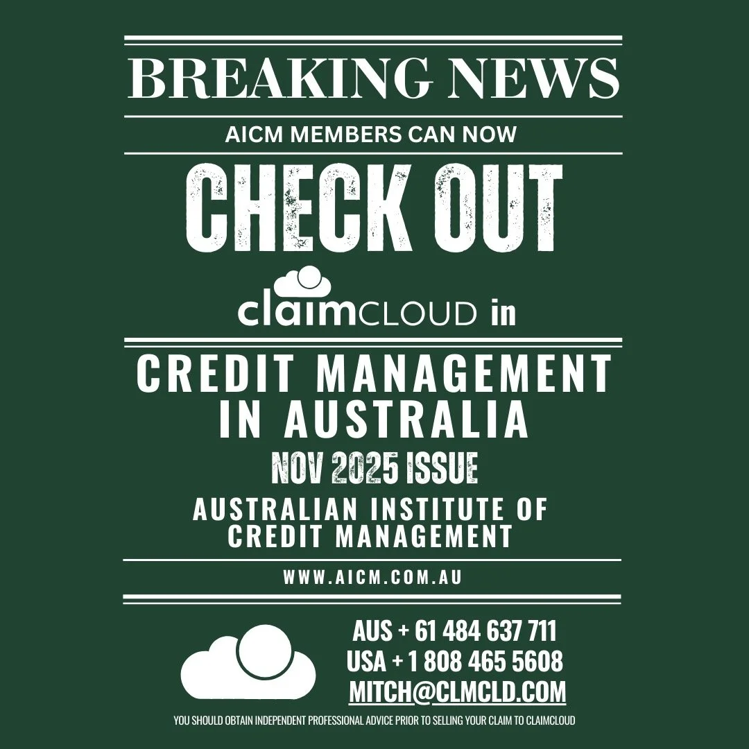 Thank you to @australian_institute_of_credit for allowing ClaimCloud to contribute to the Nov 2025 edition of their magazine. We hope that the article resonates with corporate credit teams and makes clear that there is an alternative to just being a 