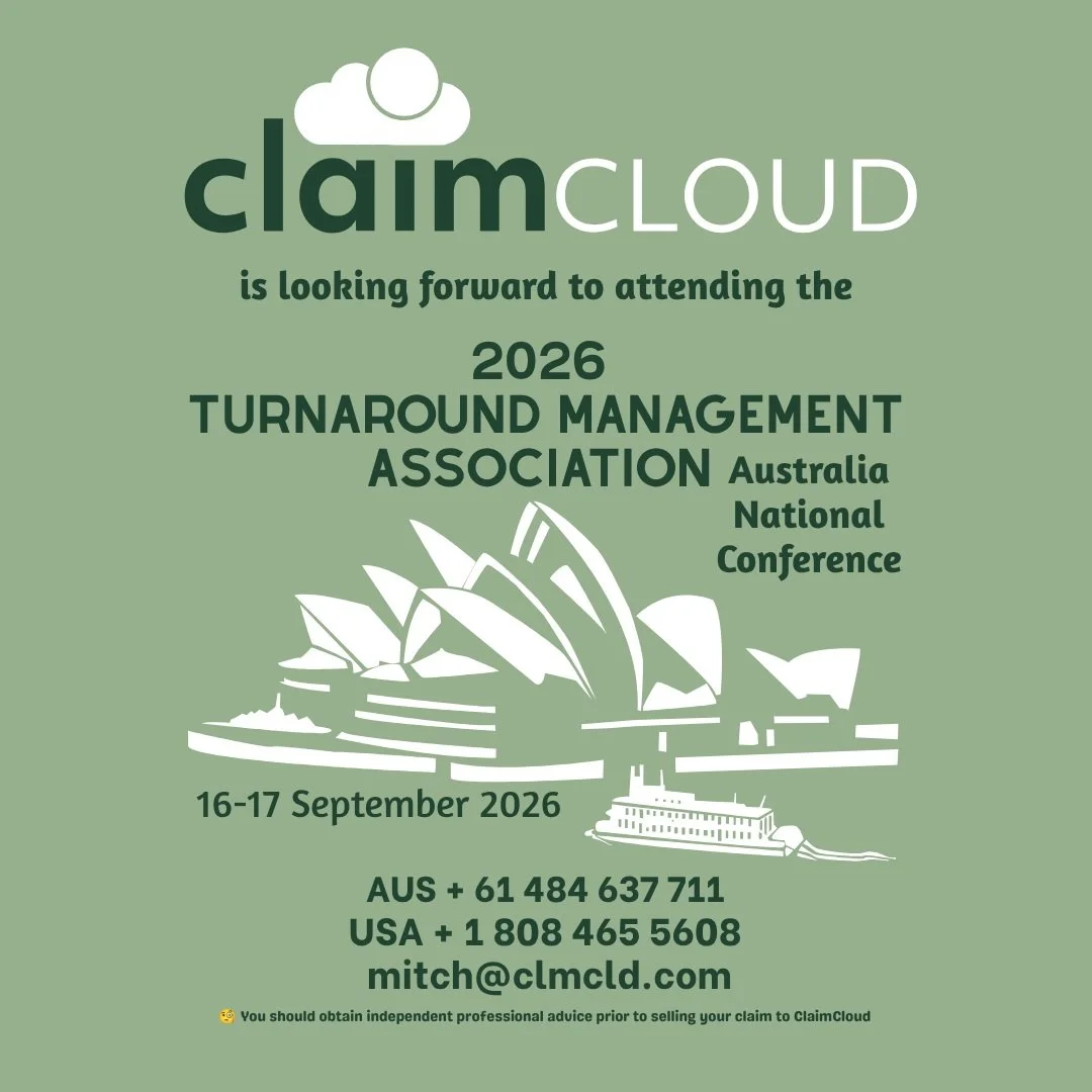 The TMA National Conference is around the corner and CLAIMCLOUD is looking forward to catching up with the corporate restructuring community.

AUS + 61 484 637 711 
USA + 1 808 465 5608
mitch@clmcld.com
www.clmcld.com

Any information provided by Cla