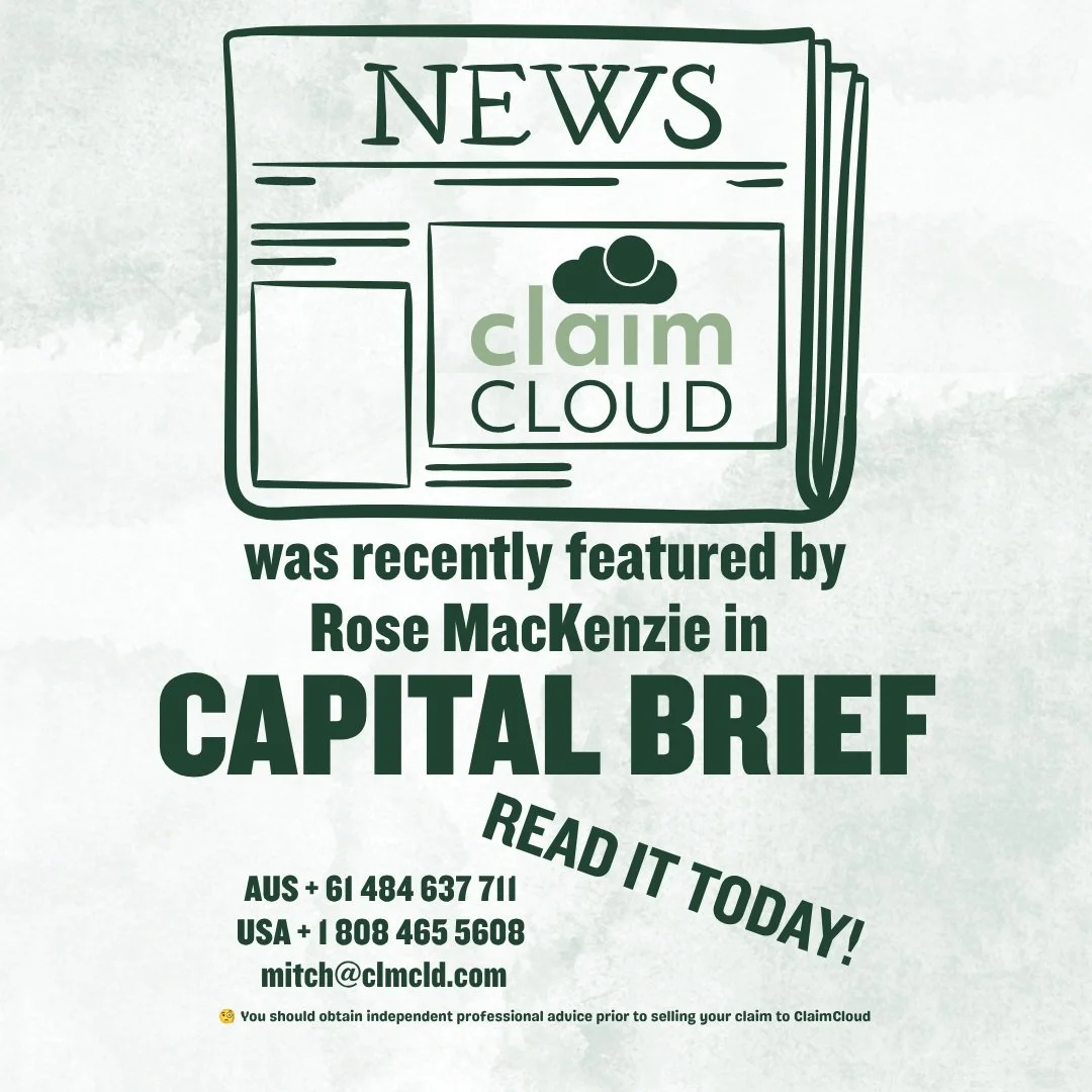 CLAIMCLOUD would like to thank Rose MacKenzie of CAPITAL BRIEF for speaking to us about the option that CLAIMCLOUD is bringing to creditors caught up in Australian corporate insolvencies.

Catch up on our latest news as featured in the 6 Oct, 2026 ed