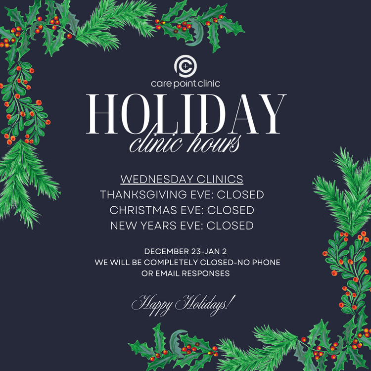 NEW Holiday Clinic Hours