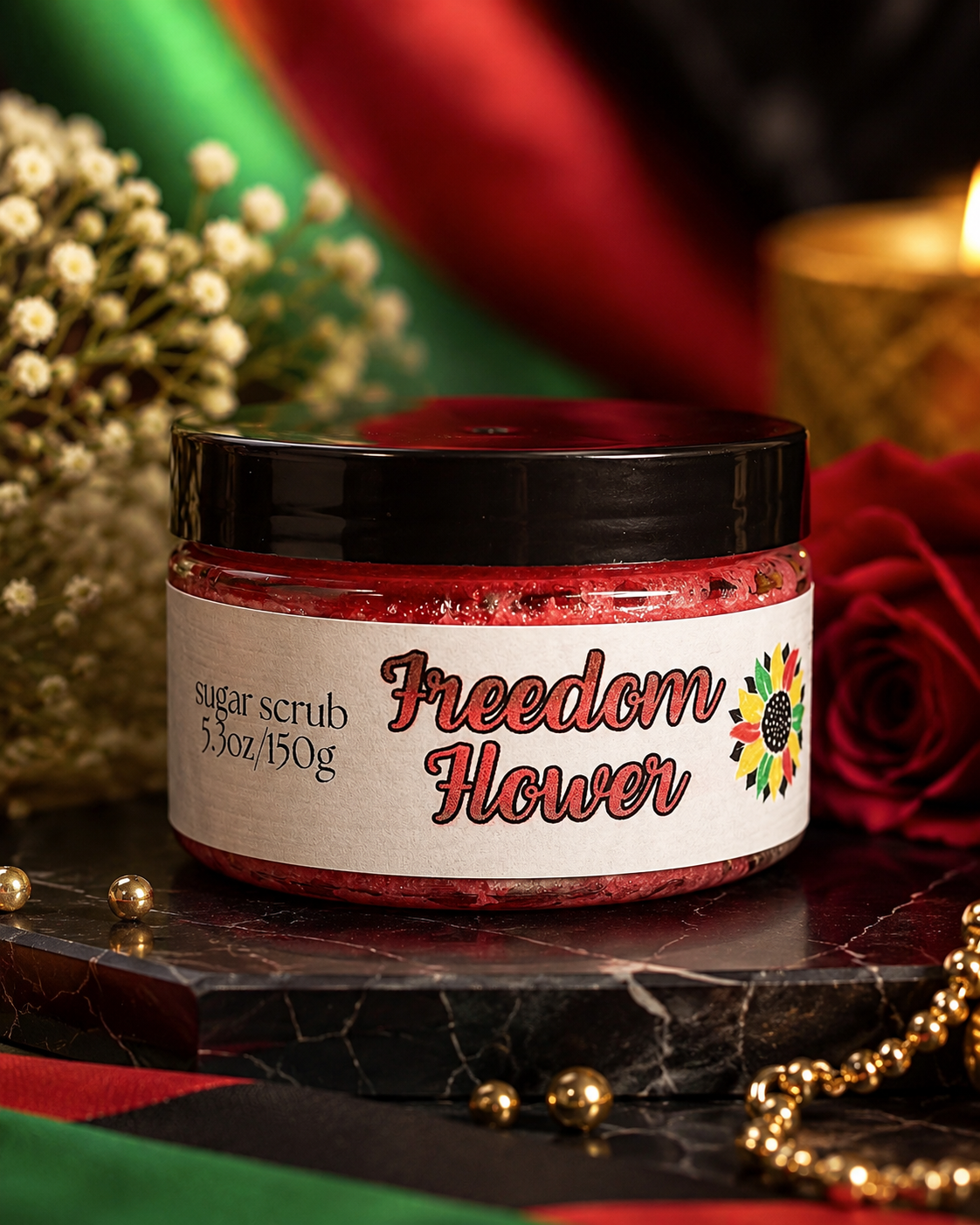 Freedom Flower Foaming Sugar Scrub