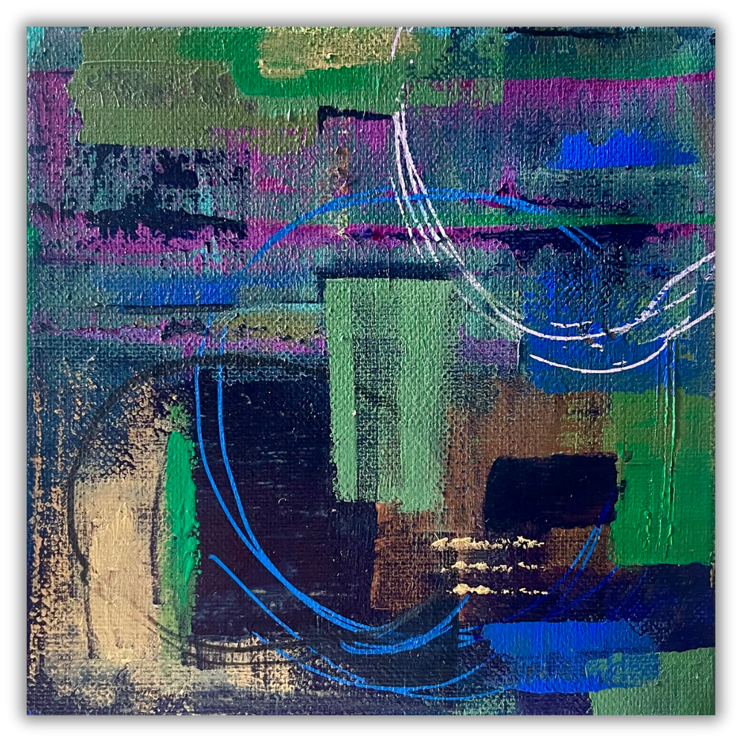 Vivify III ~ Acrylic on Canvas ~ 6" x 6" x 1.5" ~ $70