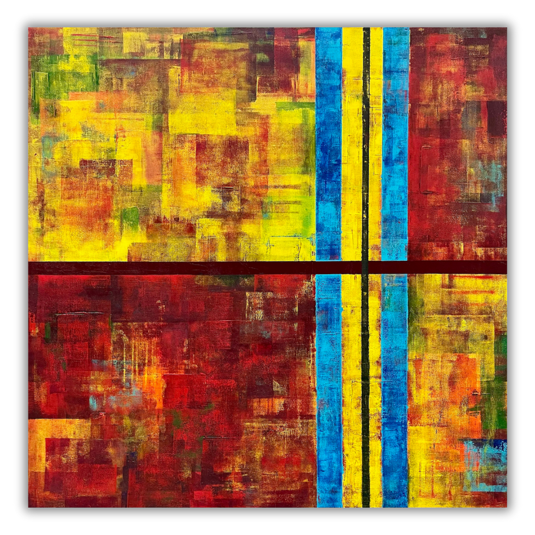 Dalle de Verre ~ Acrylic on Canvas ~ 36" x 36" x 1.5" ~ $395