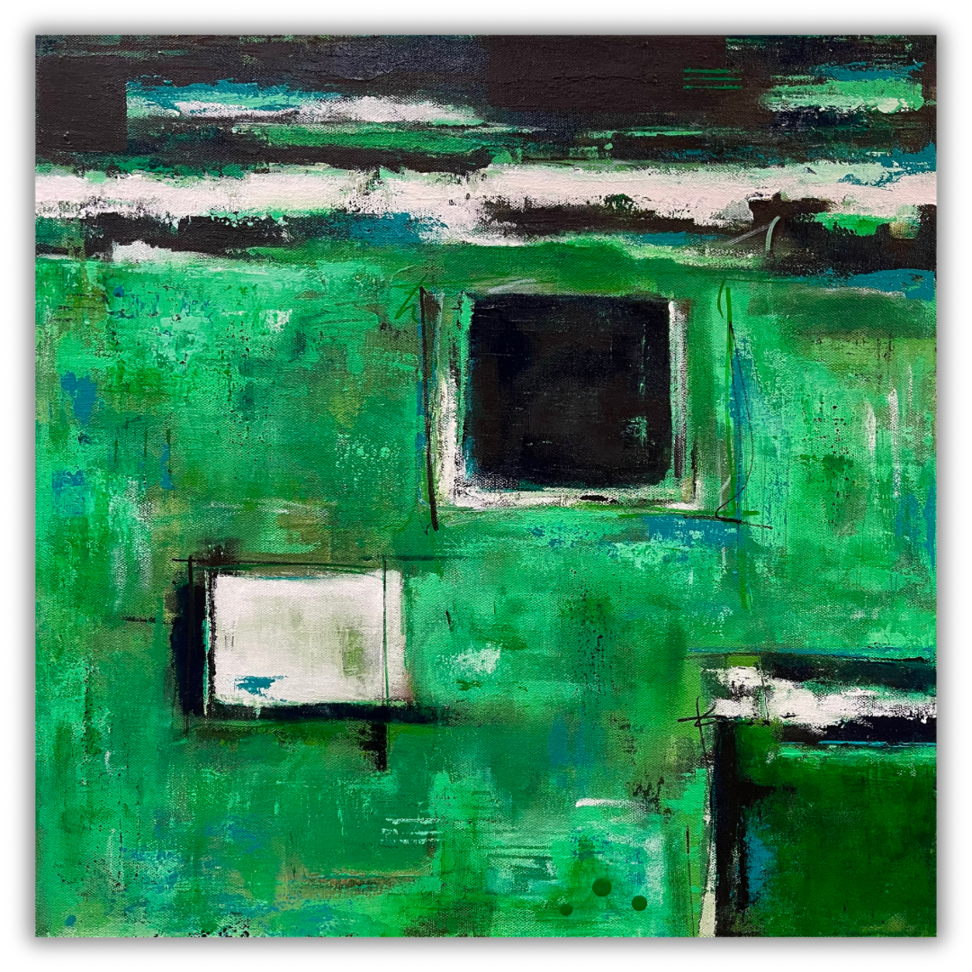 Emerald Depths ~ Acrylic on Canvas ~ 20" x 20" x 1.5" ~ $195
