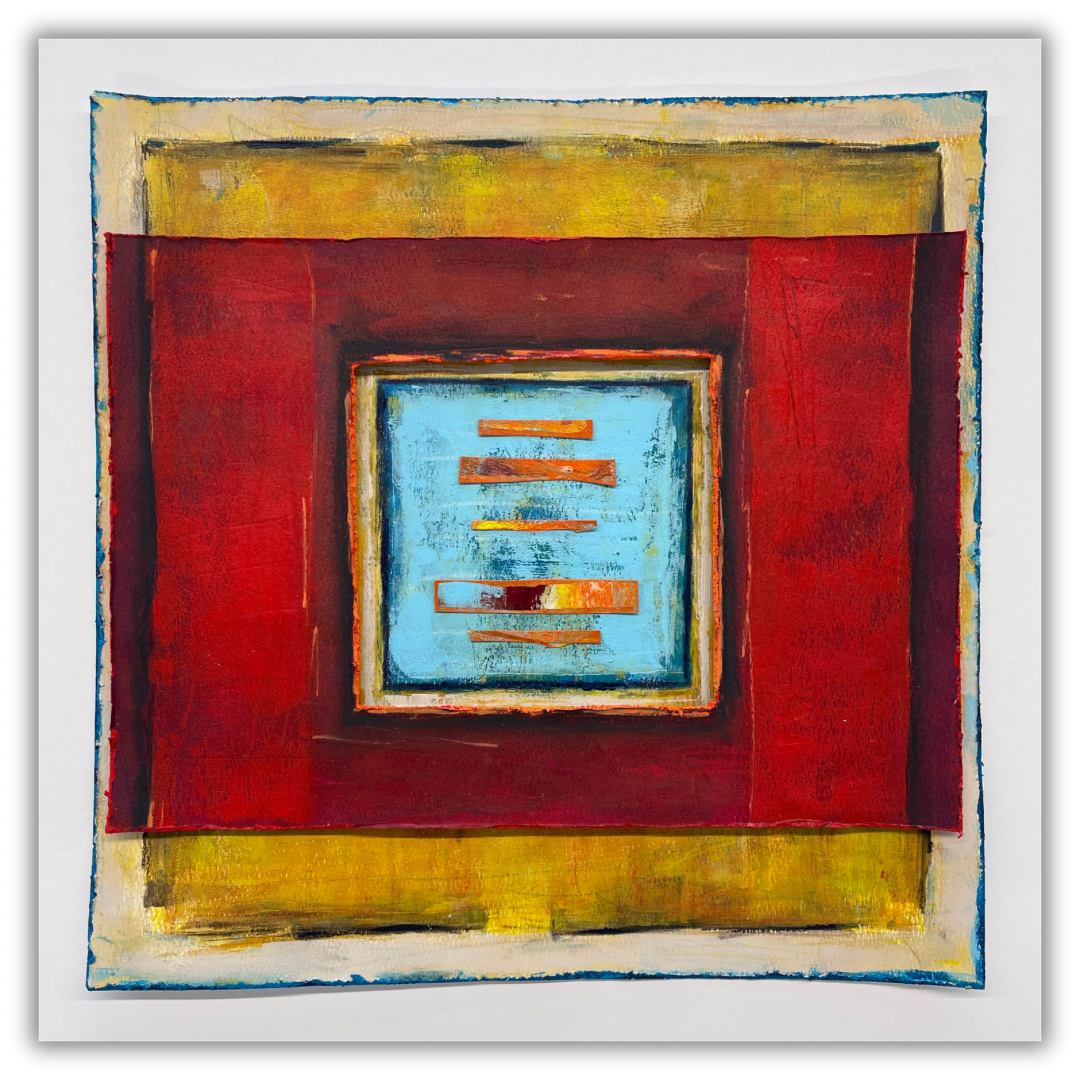Ember Reliquary ~ Acrylic on Paper ~ 20" x 20" x 0.75" ~ $275