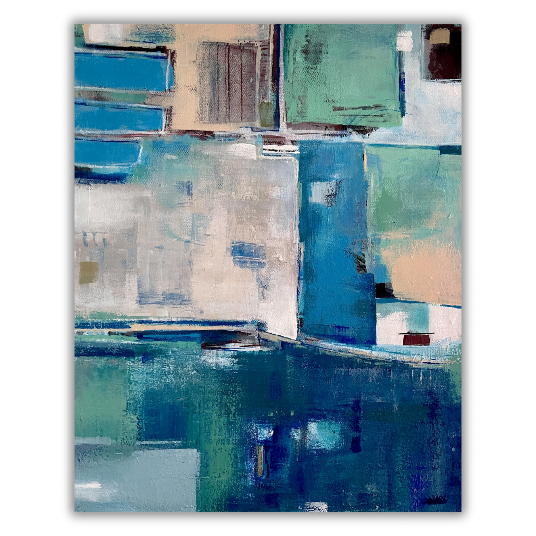 Still, the City Breathes ~ Acrylic on Canvas ~ 20" x 16" x 1.5" ~ $150