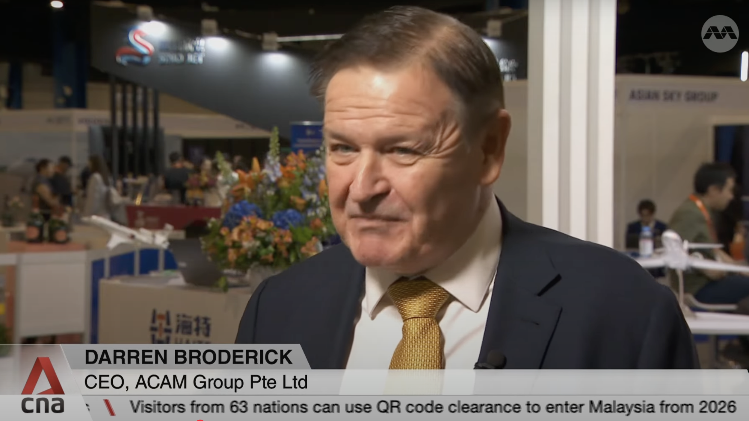 ACAM CEO Darren Broderick on CNA: China’s Shifting Economic Landscape Pushes Business Aviation Growth into Southeast Asia