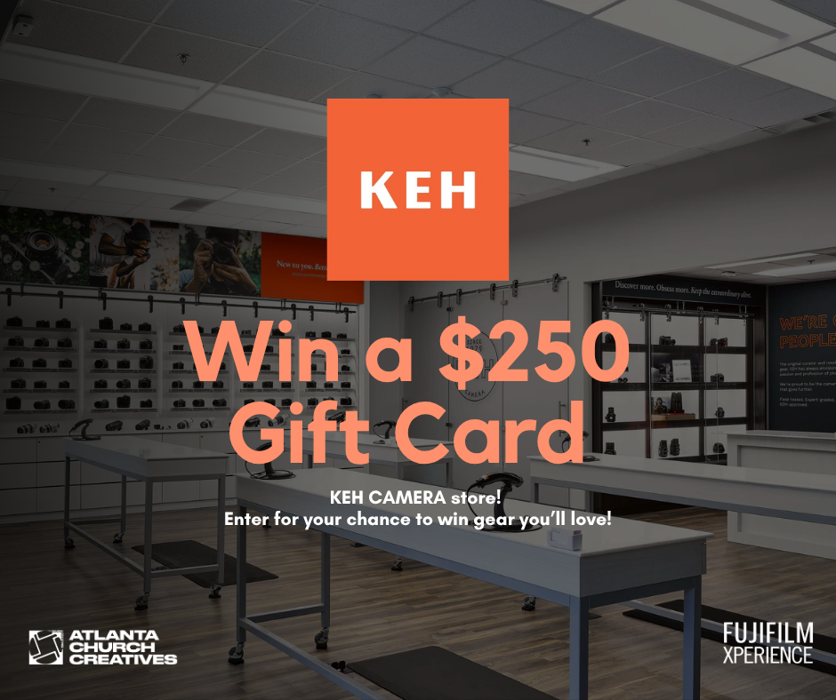 KEH Camera giveaway at the Fujifilm Xperience. One attendee will receive a $250 KEH gift card during the event.