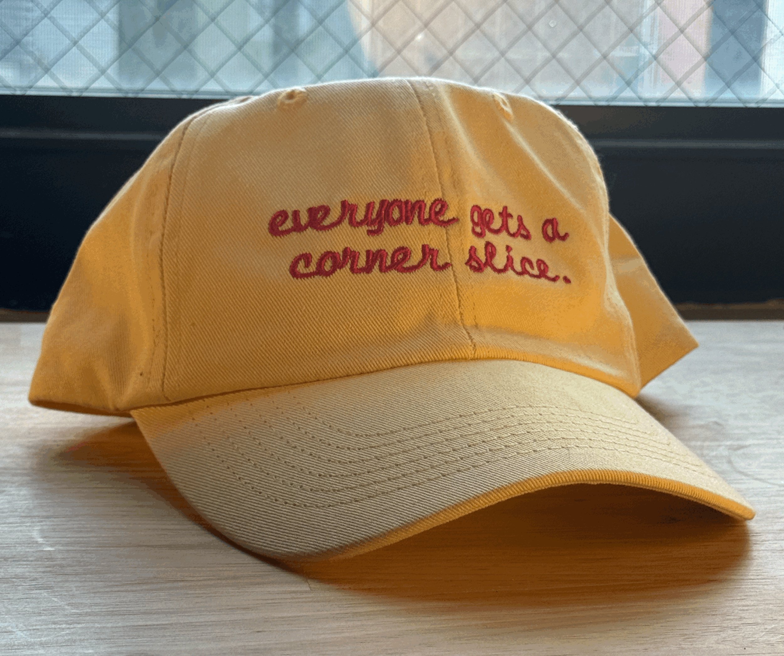 corner slice hat.