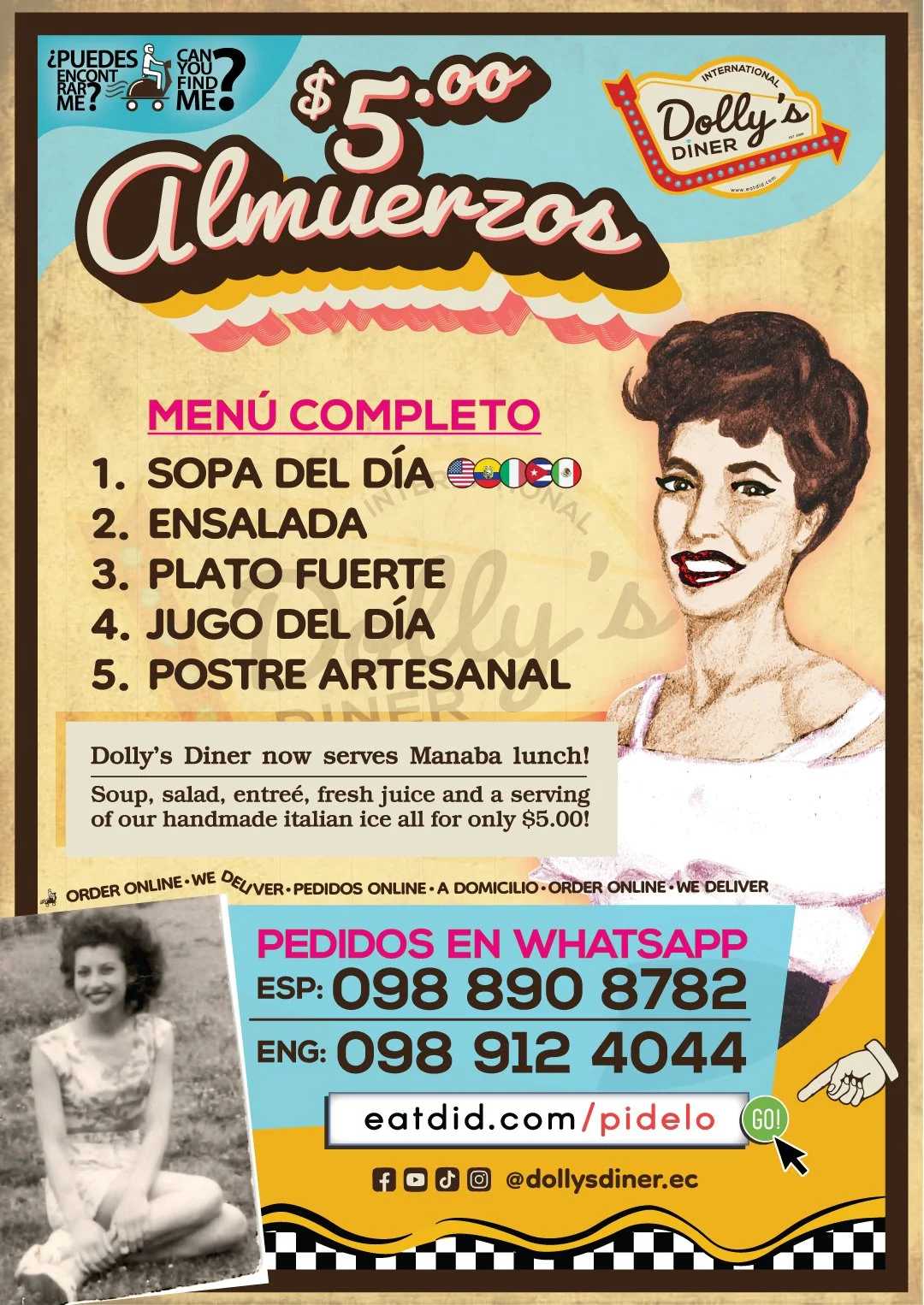 Almuerzos Diario en Dolly's Diner
