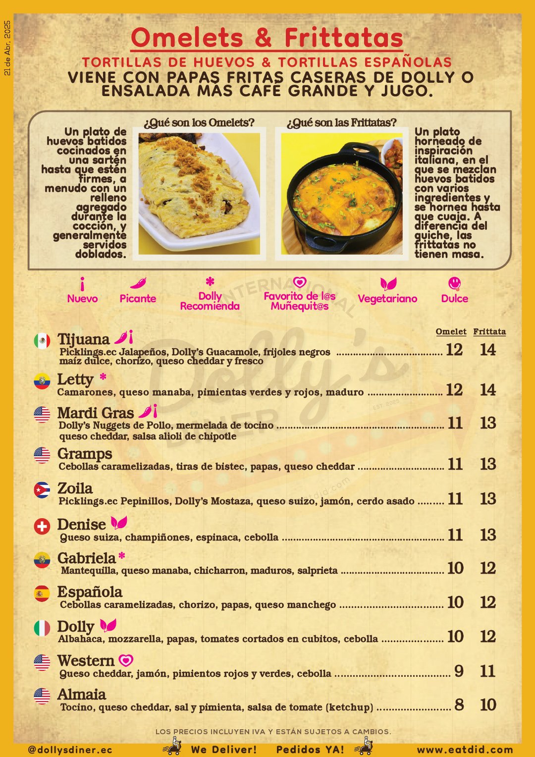 Dolly's New Breakfast Menu