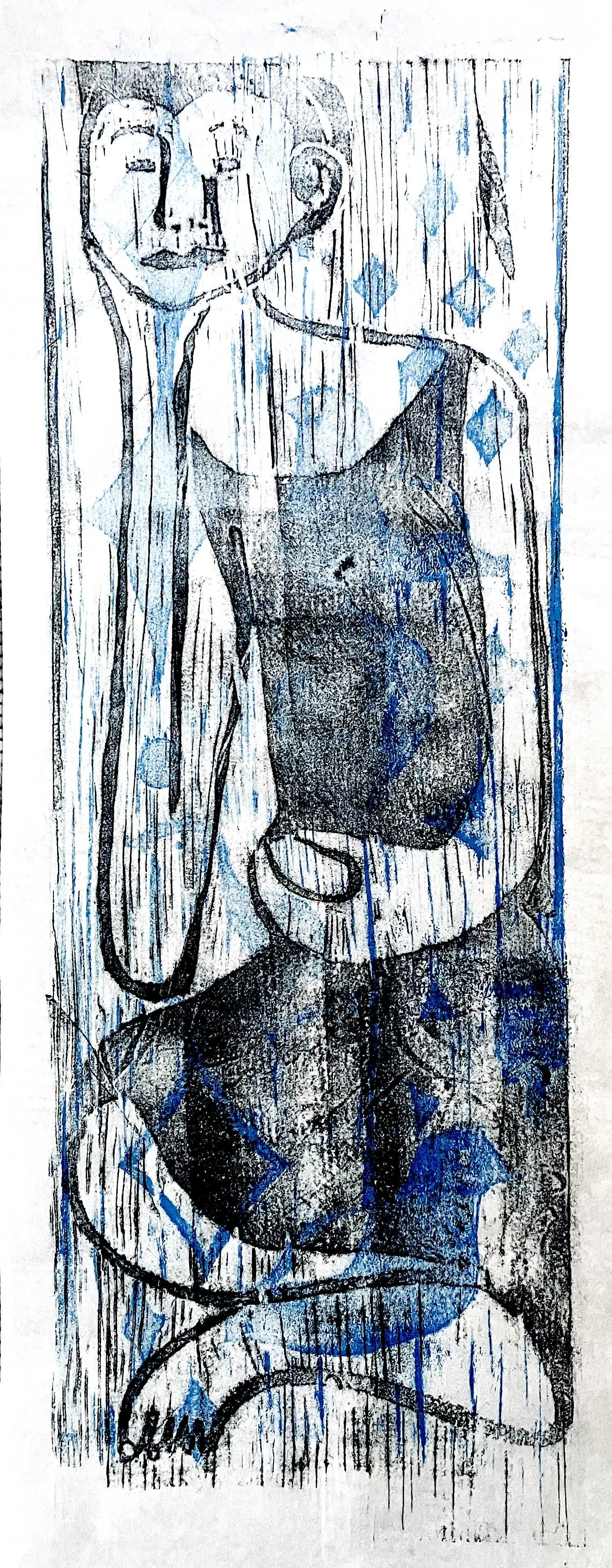 Lenore Tawney (woodcut), 9x25, 2025