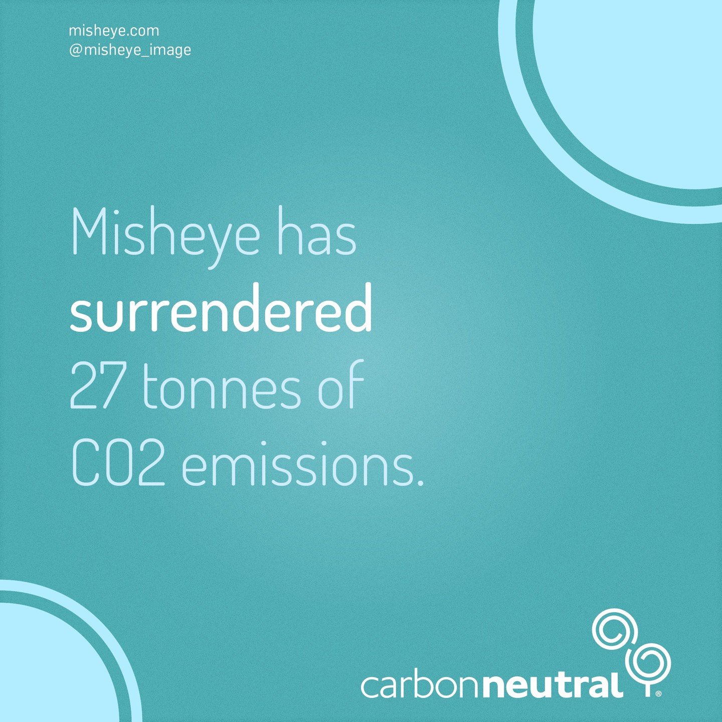 Misheye has surrendered 27 tonnes of CO2 emissions by investing in biodiverse reforestation carbon offsets and the planting of 400 native trees.

We are proud to partner with @carbonneutralau to achieve our Carbon offset targets.

More info on our br
