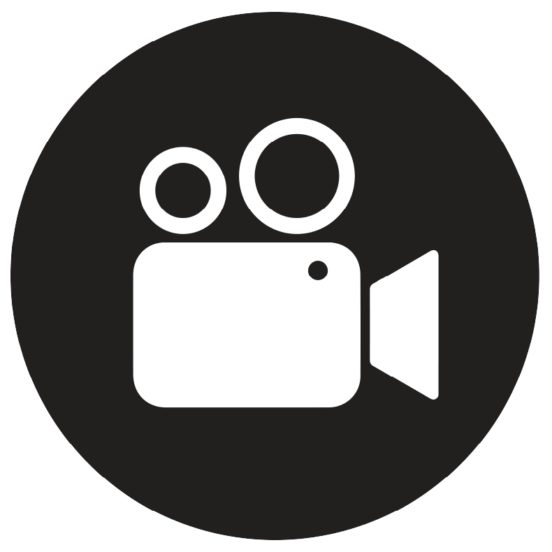 A picture logo of a video camera