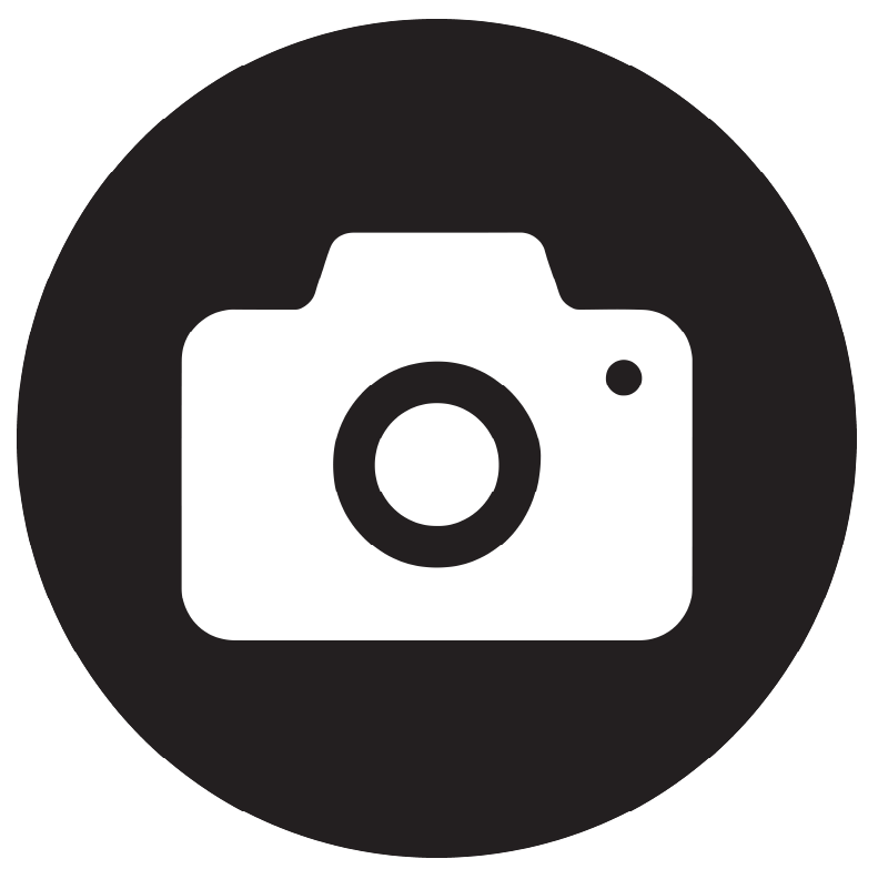 A logo with a picture of a camera