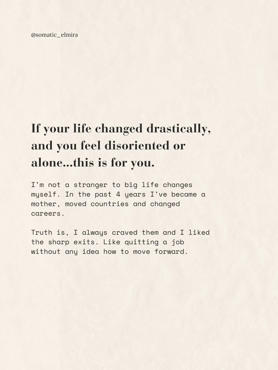There is a softer way to land and it starts with understanding where your nervous system is right now. 

Take the edges of change assessment - link in bio. Or comment &bdquo;SOFT&ldquo;.