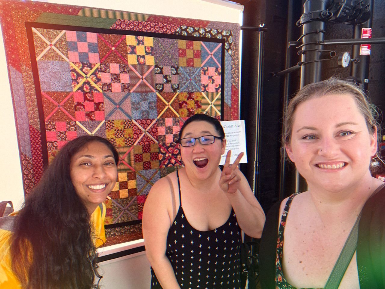 Visited @sjmqt today! We snuck a look right before they closed. The quilts they had in the hallway were so cool!! #sjmqtgiveaway